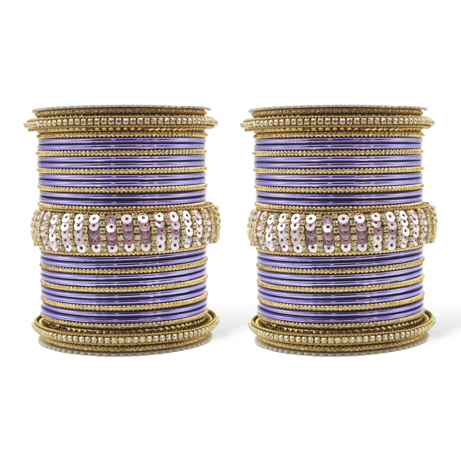 Beautiful Partywear Bangle set with Sequence Work - Image 12