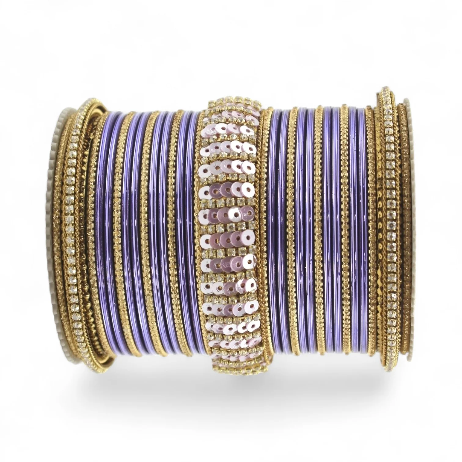 Beautiful Partywear Bangle set with Sequence Work - Image 13