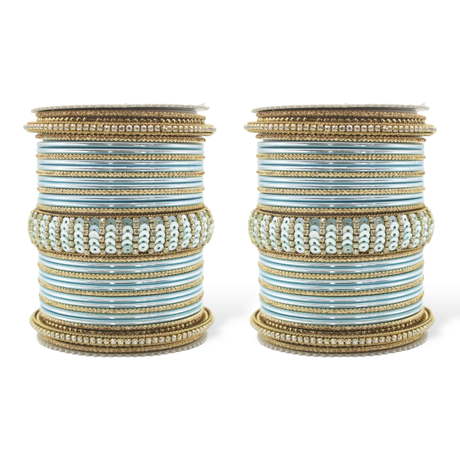Beautiful Partywear Bangle set with Sequence Work - Image 14