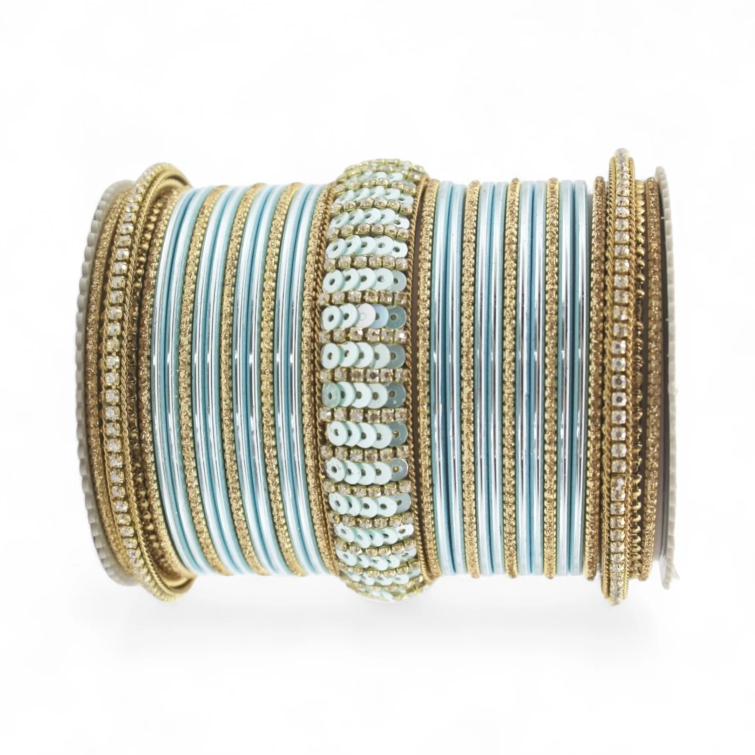 Beautiful Partywear Bangle set with Sequence Work - Image 15