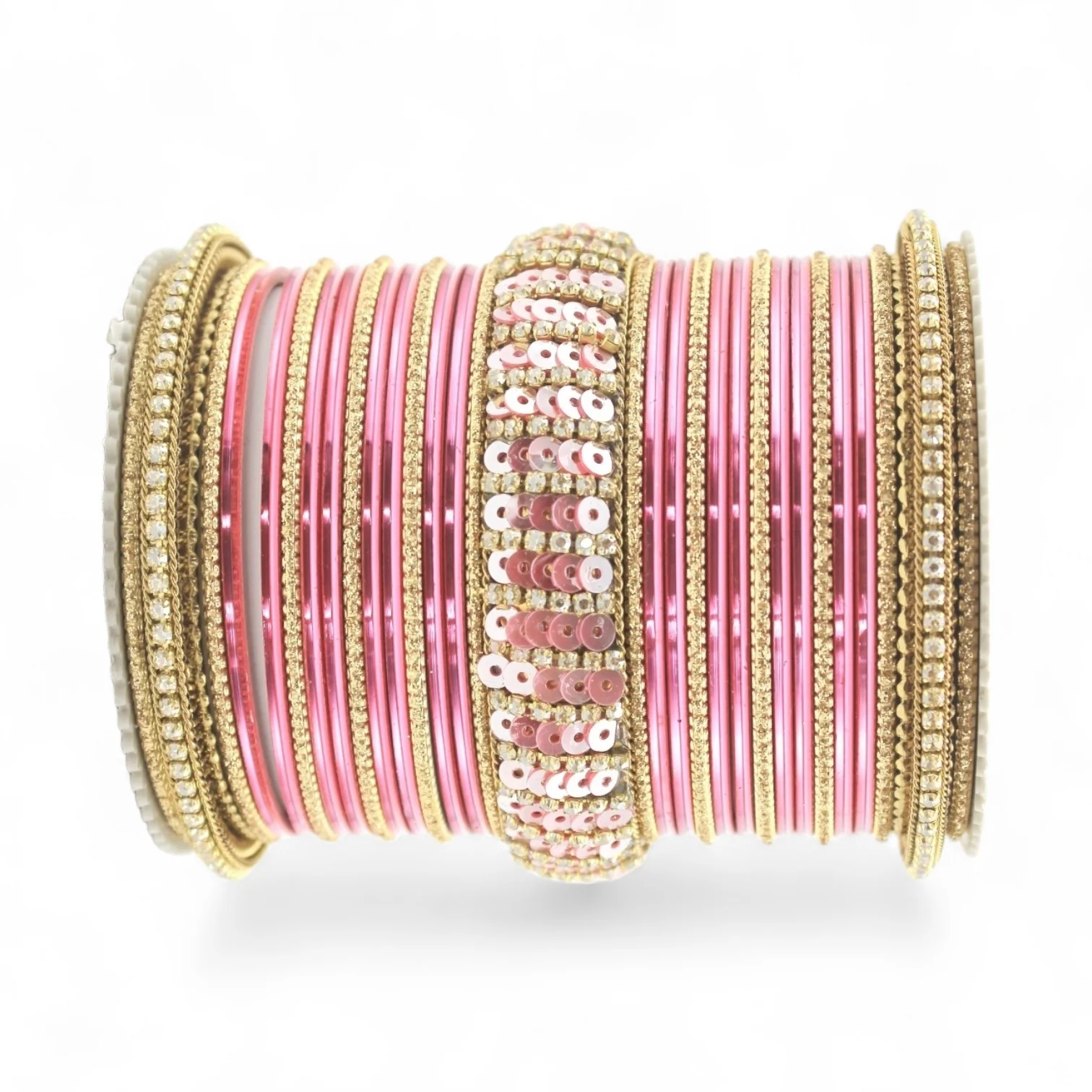 Beautiful Partywear Bangle set with Sequence Work - Image 17