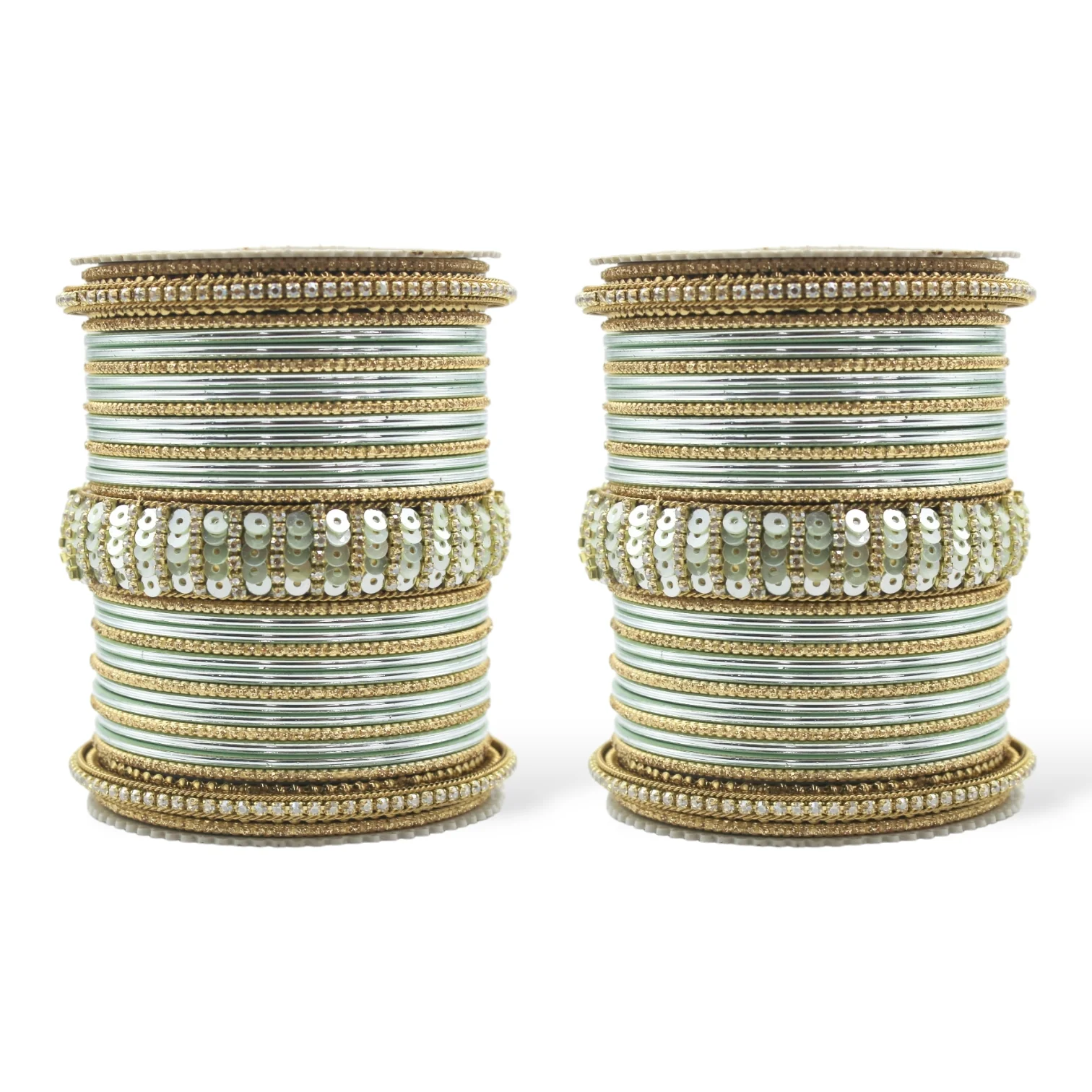 Beautiful Partywear Bangle set with Sequence Work - Image 18