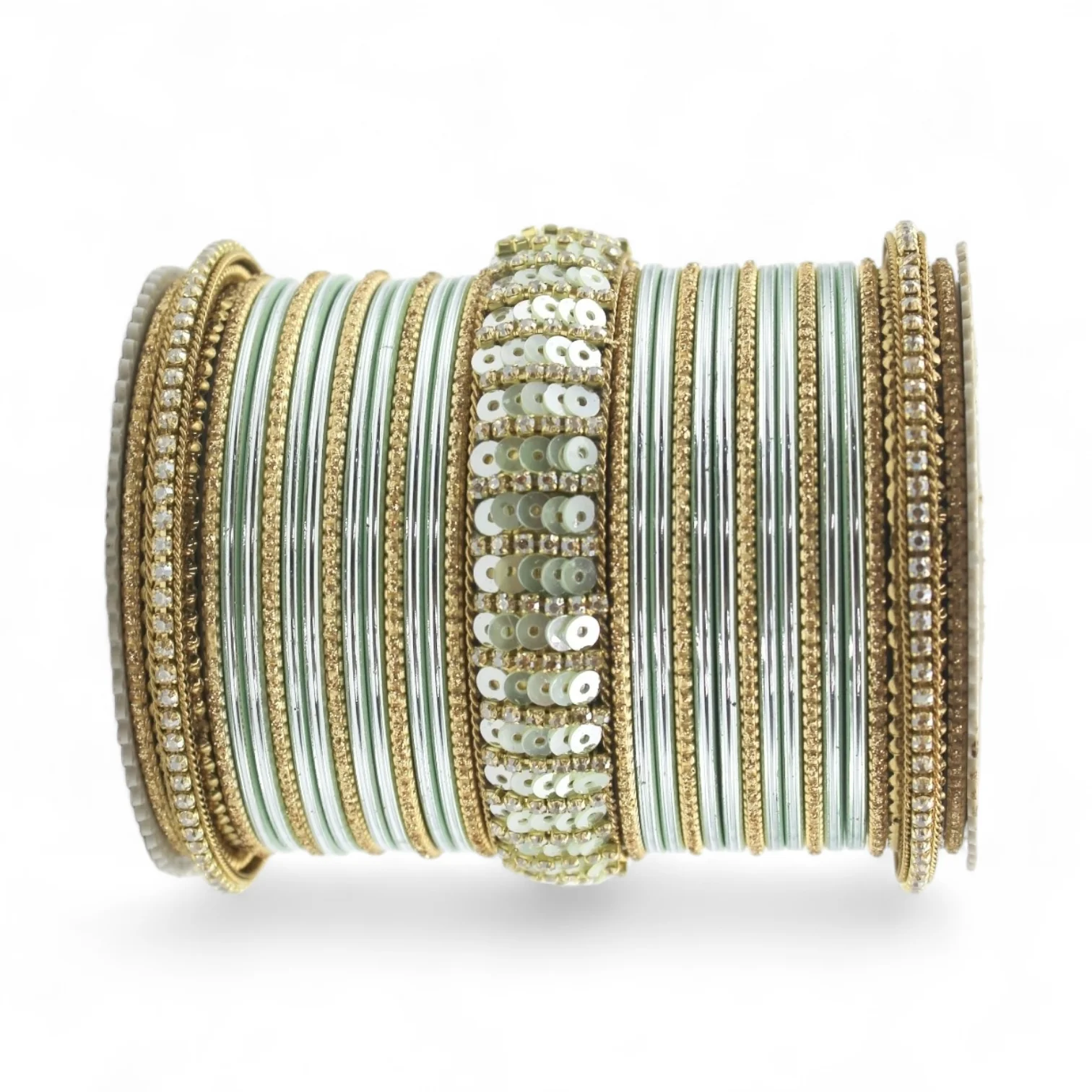 Beautiful Partywear Bangle set with Sequence Work - Image 19