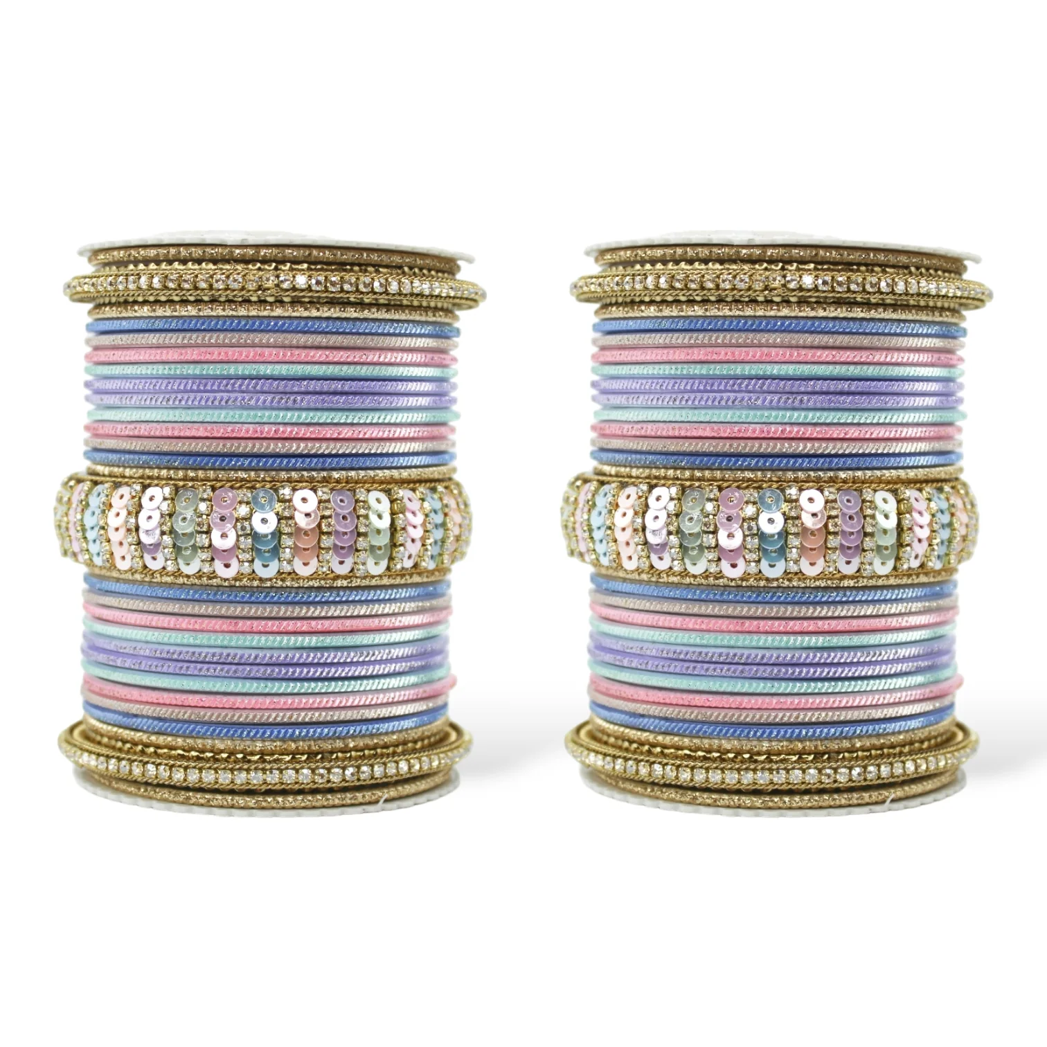 Beautiful Partywear Bangle set with Sequence Work - Image 6
