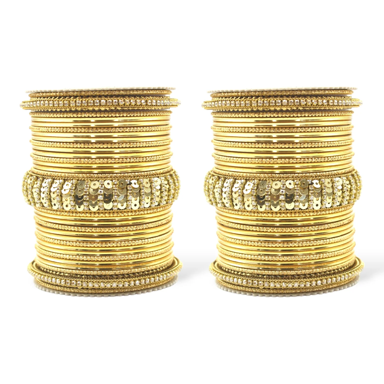 Beautiful Partywear Bangle set with Sequence Work - Image 8