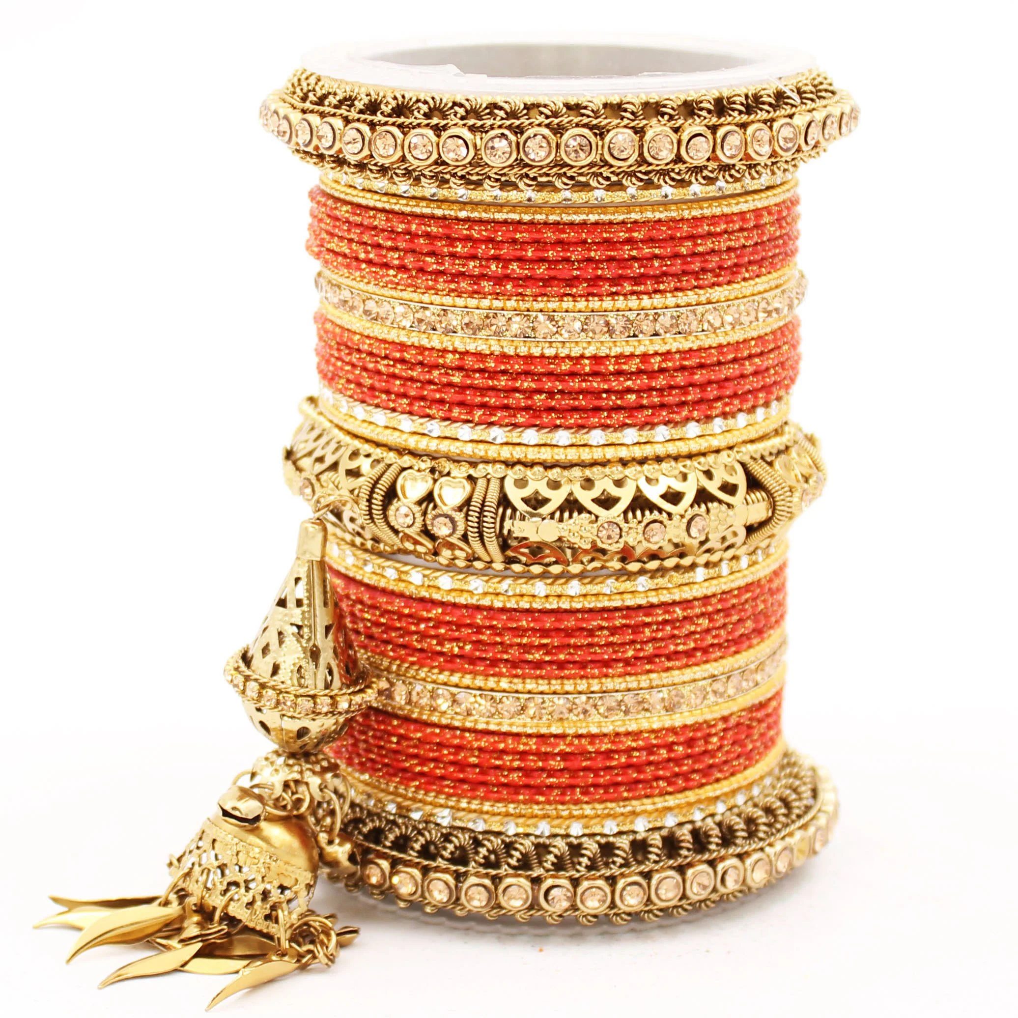 Antique Jhumki Latkan Bangle set for Women by Leshya - Image 16