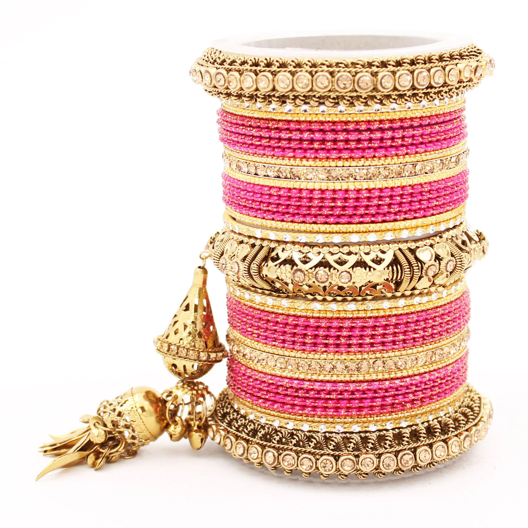 Antique Jhumki Latkan Bangle set for Women by Leshya - Image 19