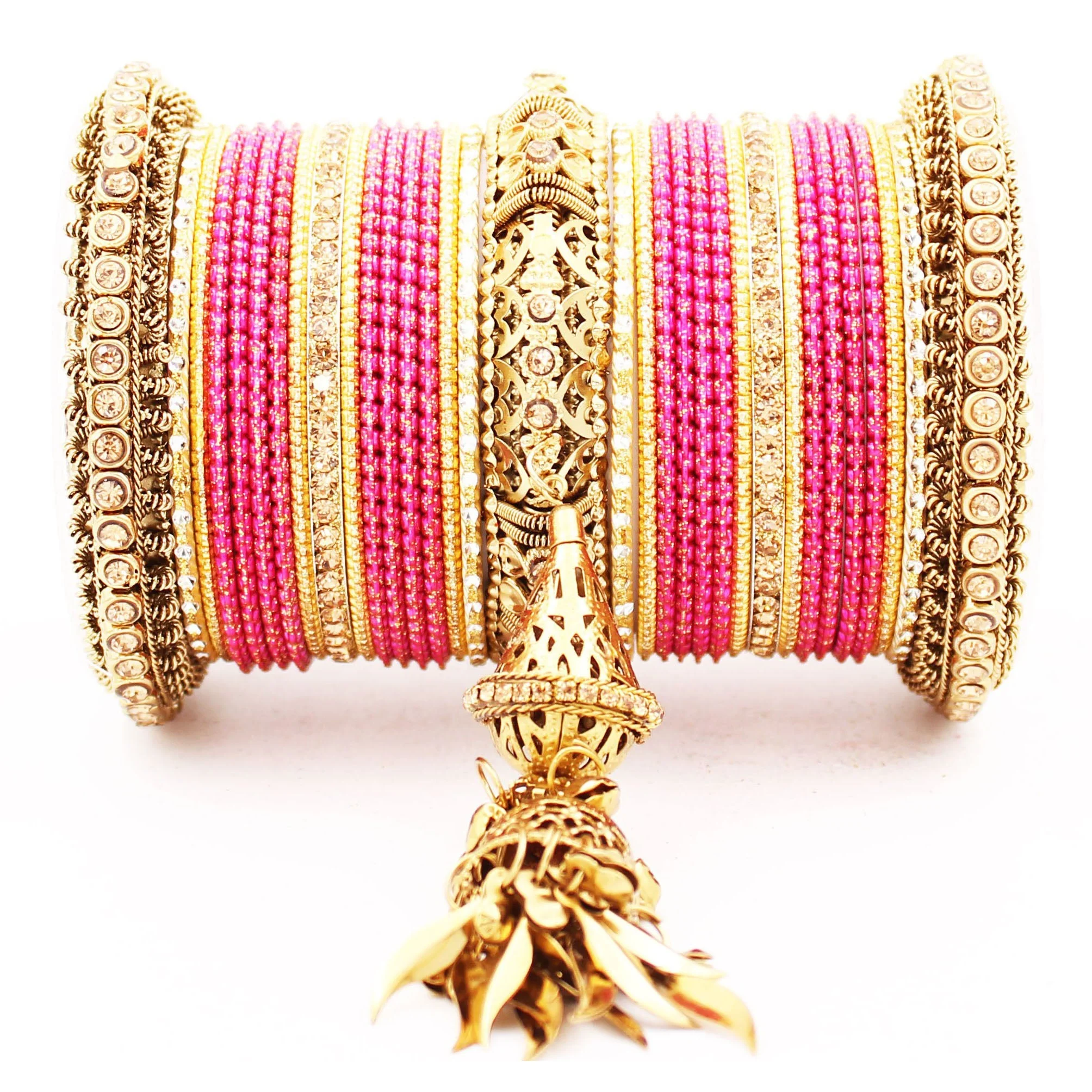 Antique Jhumki Latkan Bangle set for Women by Leshya - Image 2