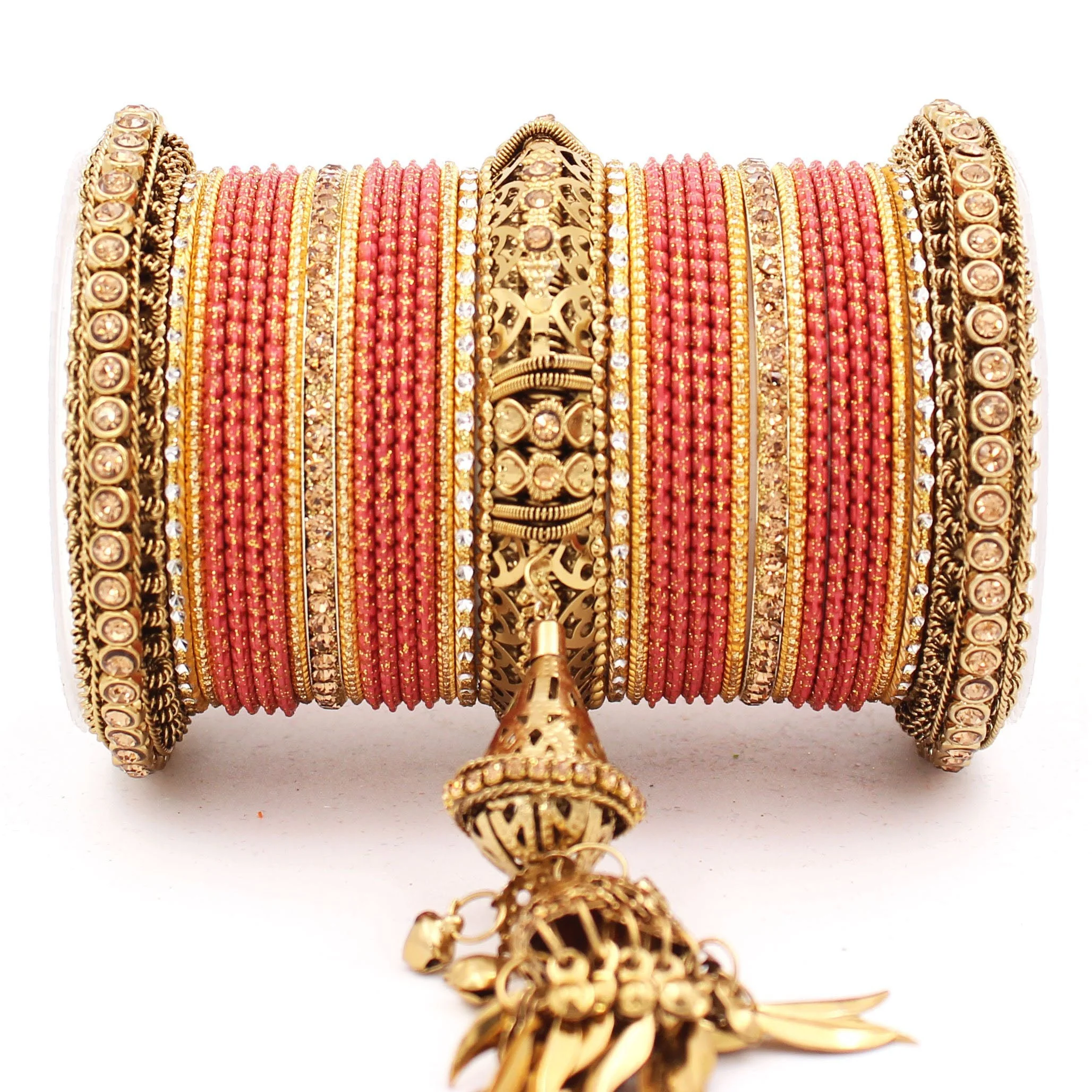 Antique Jhumki Latkan Bangle set for Women by Leshya - Image 29