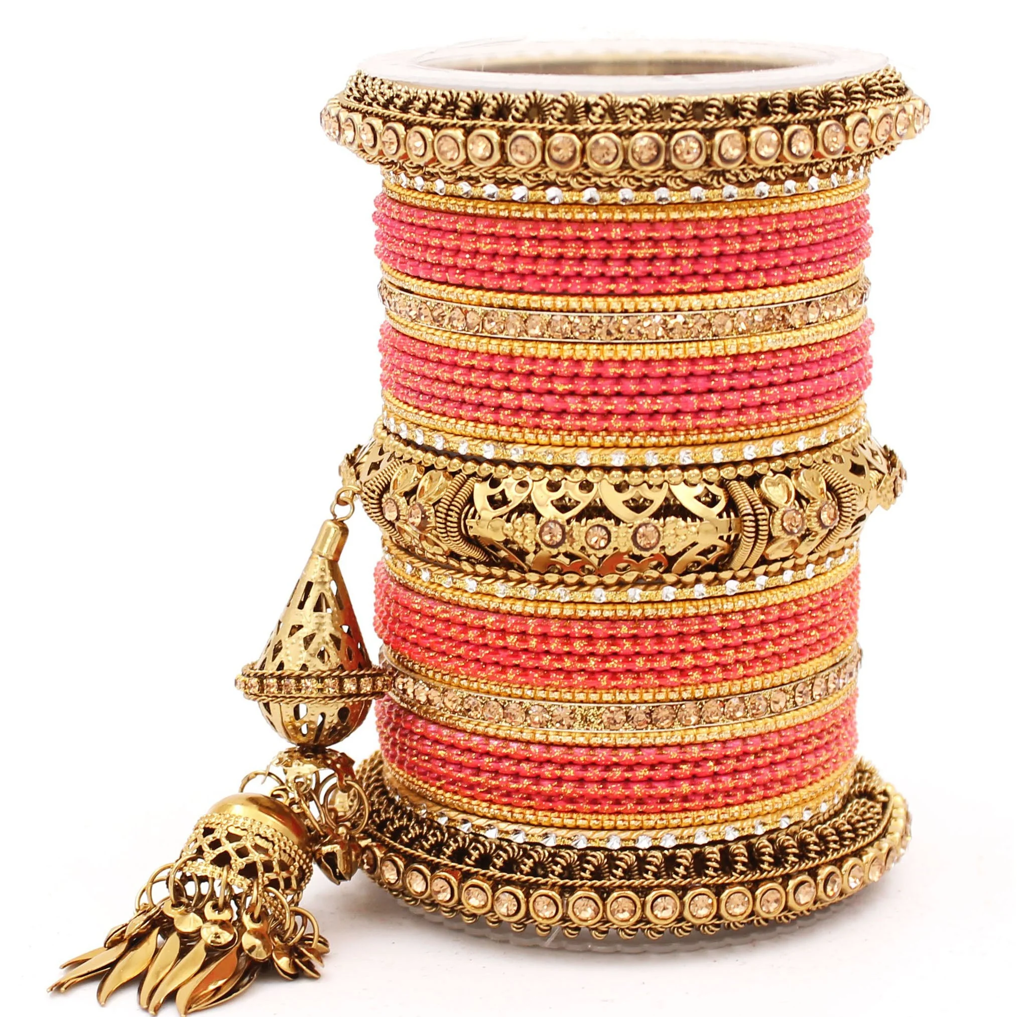 Antique Jhumki Latkan Bangle set for Women by Leshya - Image 7
