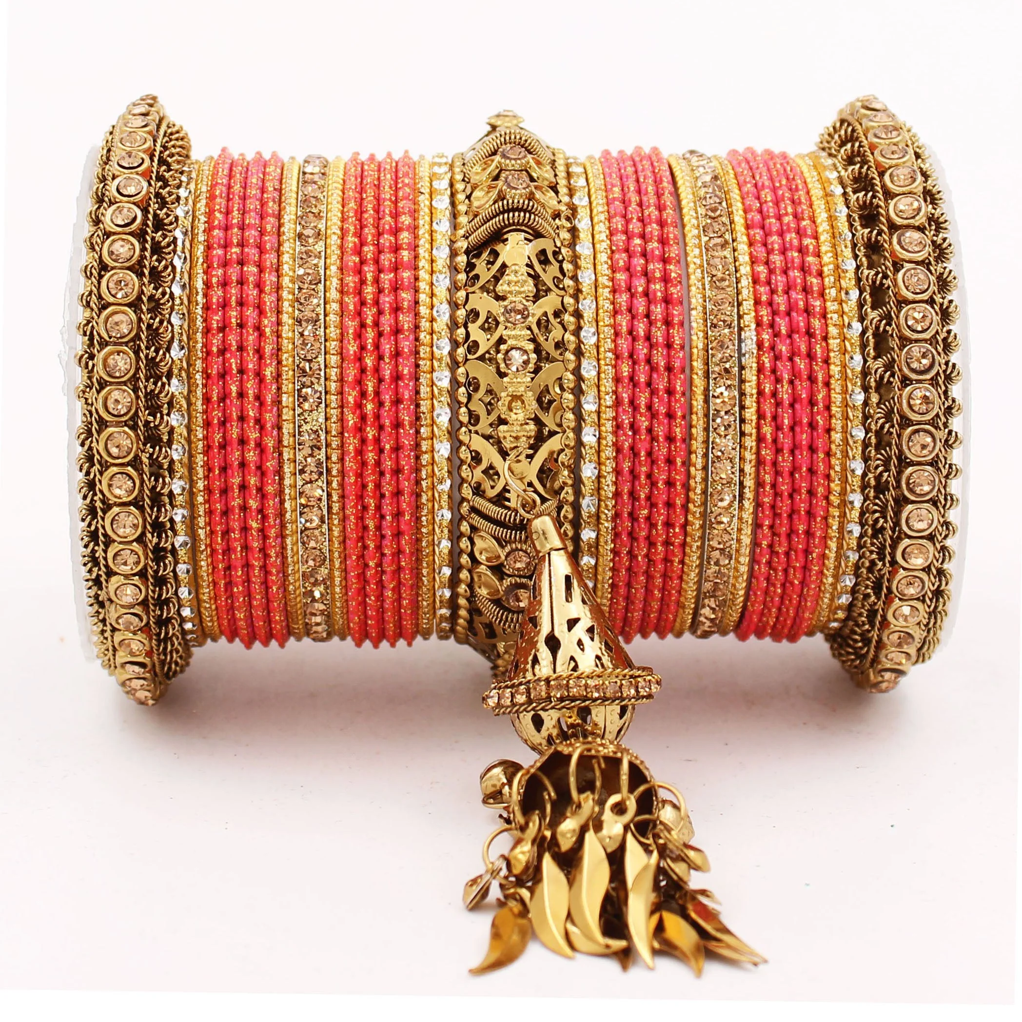 Antique Jhumki Latkan Bangle set for Women by Leshya - Image 8