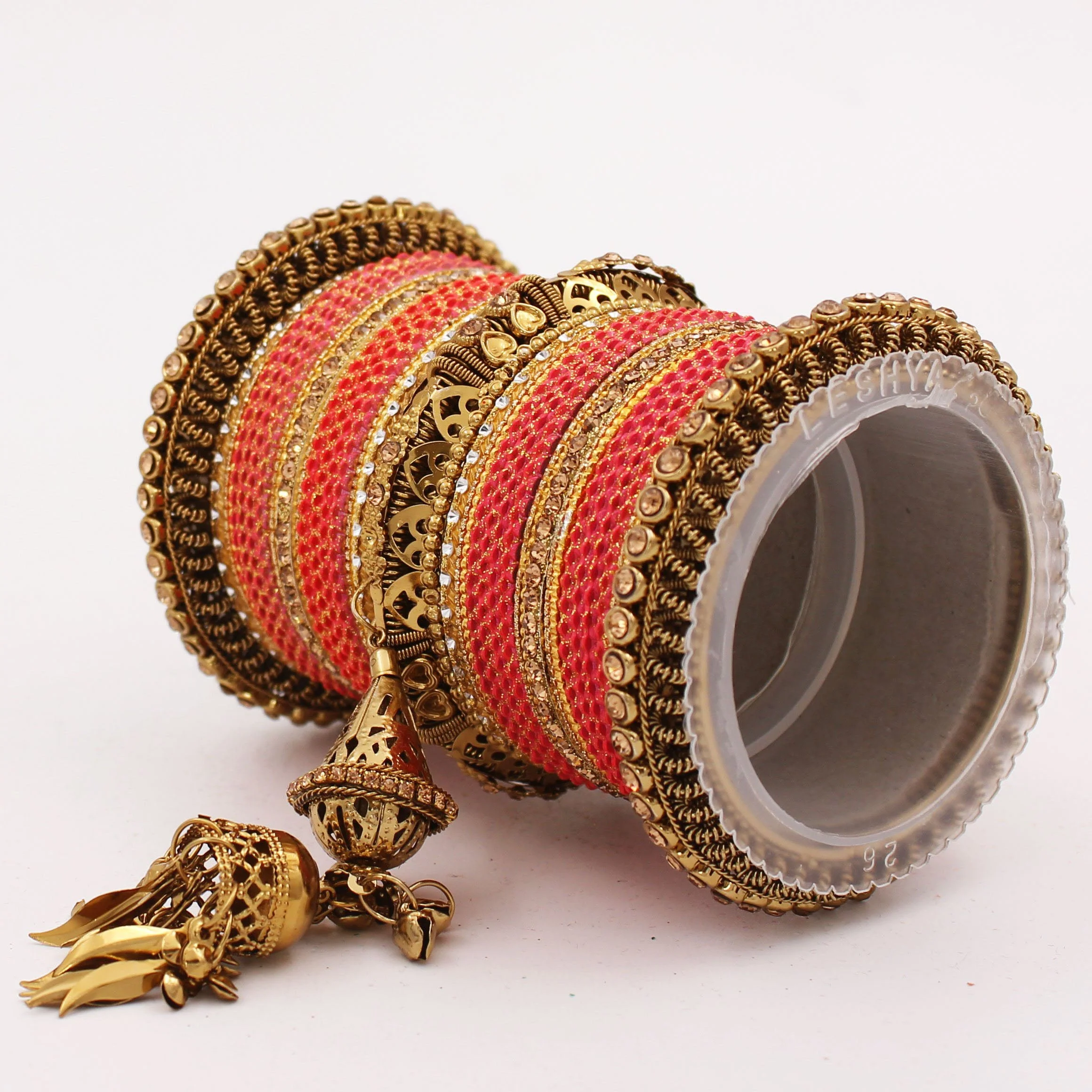 Antique Jhumki Latkan Bangle set for Women by Leshya - Image 9