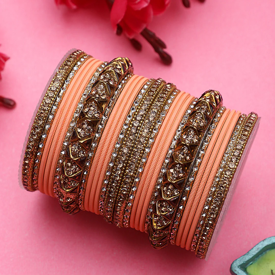 Antique Lac Bracelet With Matte Finish Bangle Set For Women - Image 3