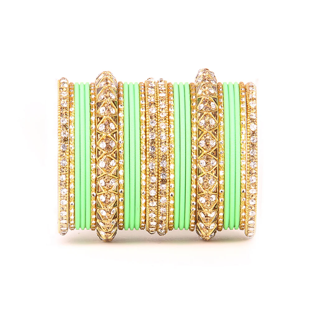 Antique Lac Bracelet With Matte Finish Bangle Set For Women - Image 6