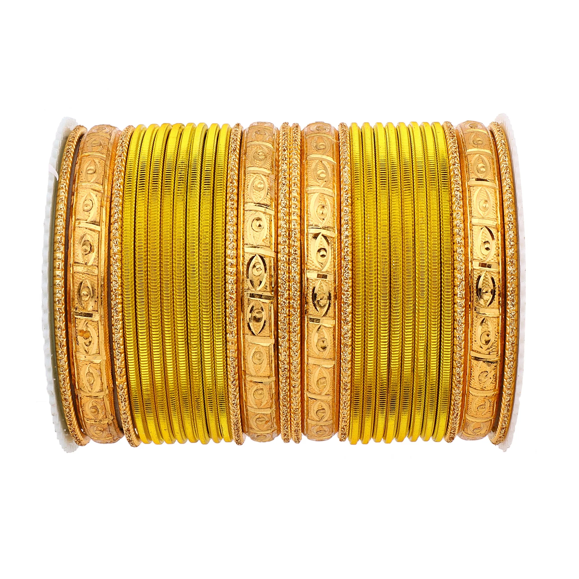 Bangle Set with Golden Etching Kada by Leshya - Image 14