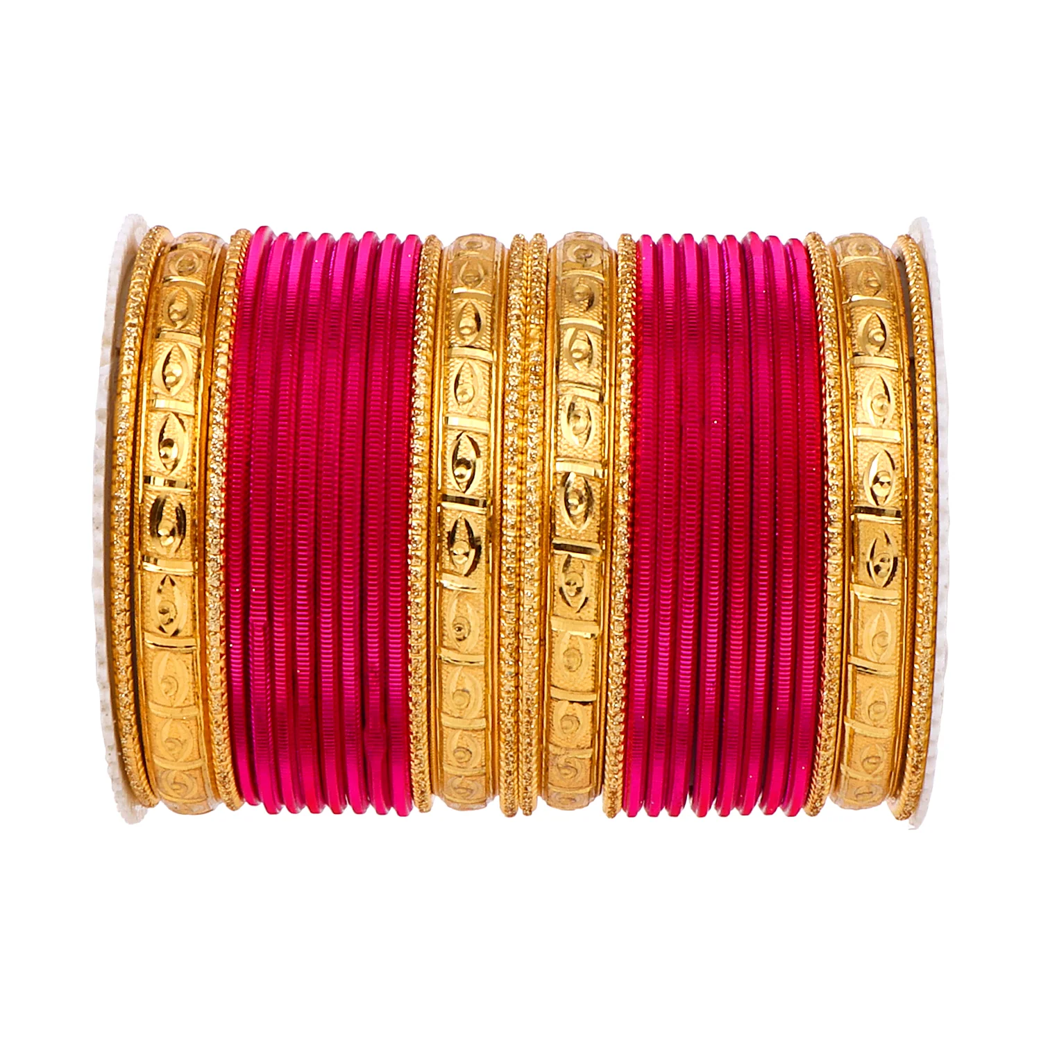 Bangle Set with Golden Etching Kada by Leshya - Image 12