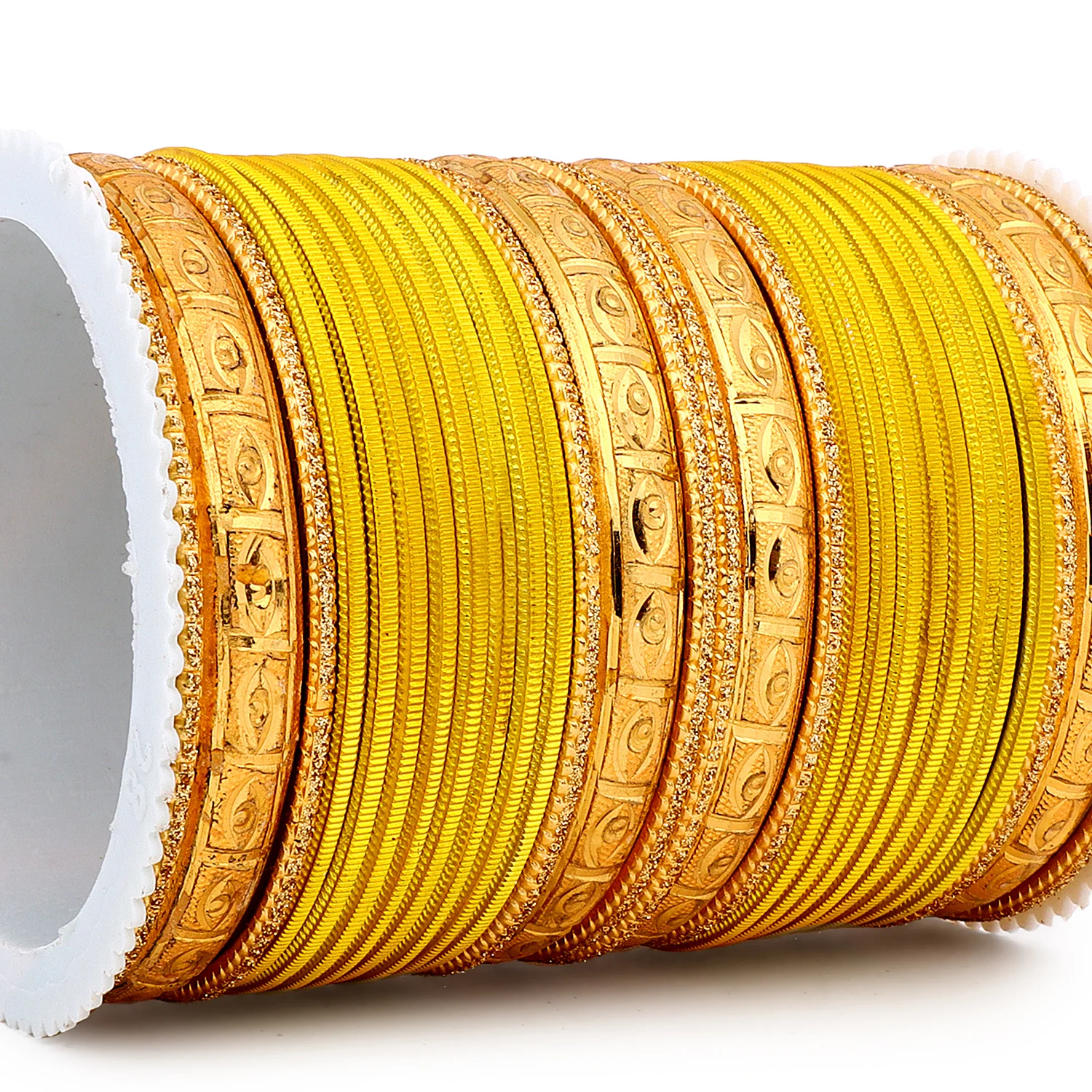 Bangle Set with Golden Etching Kada by Leshya - Image 15