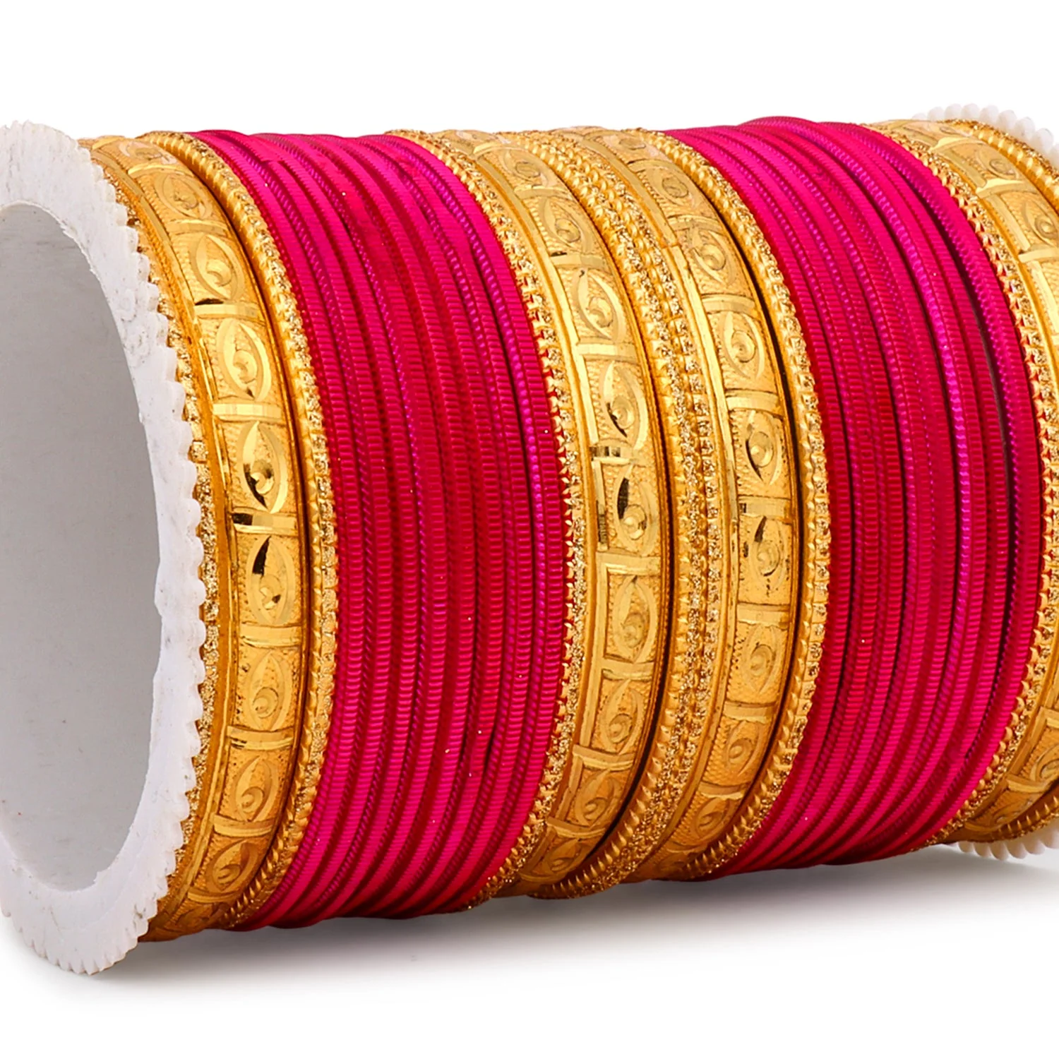 Bangle Set with Golden Etching Kada by Leshya - Image 15
