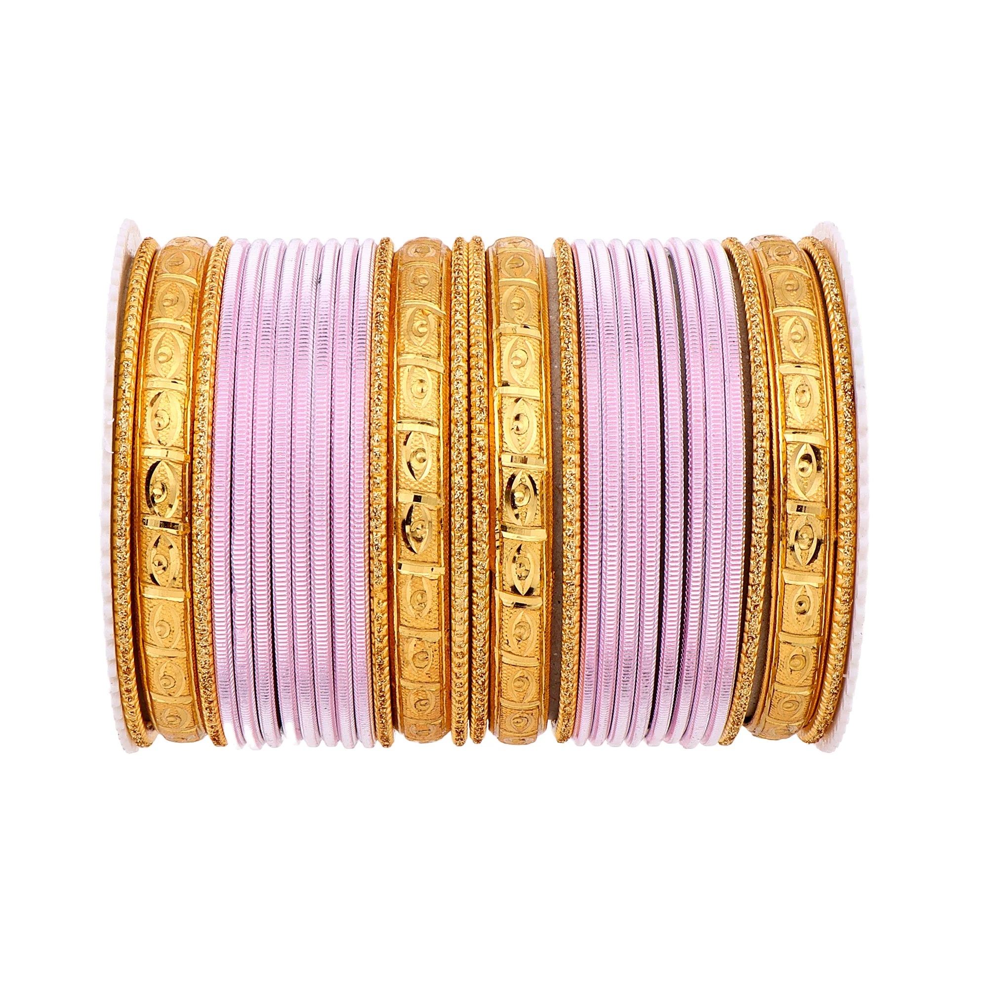 Bangle Set with Golden Etching Kada by Leshya - Image 4