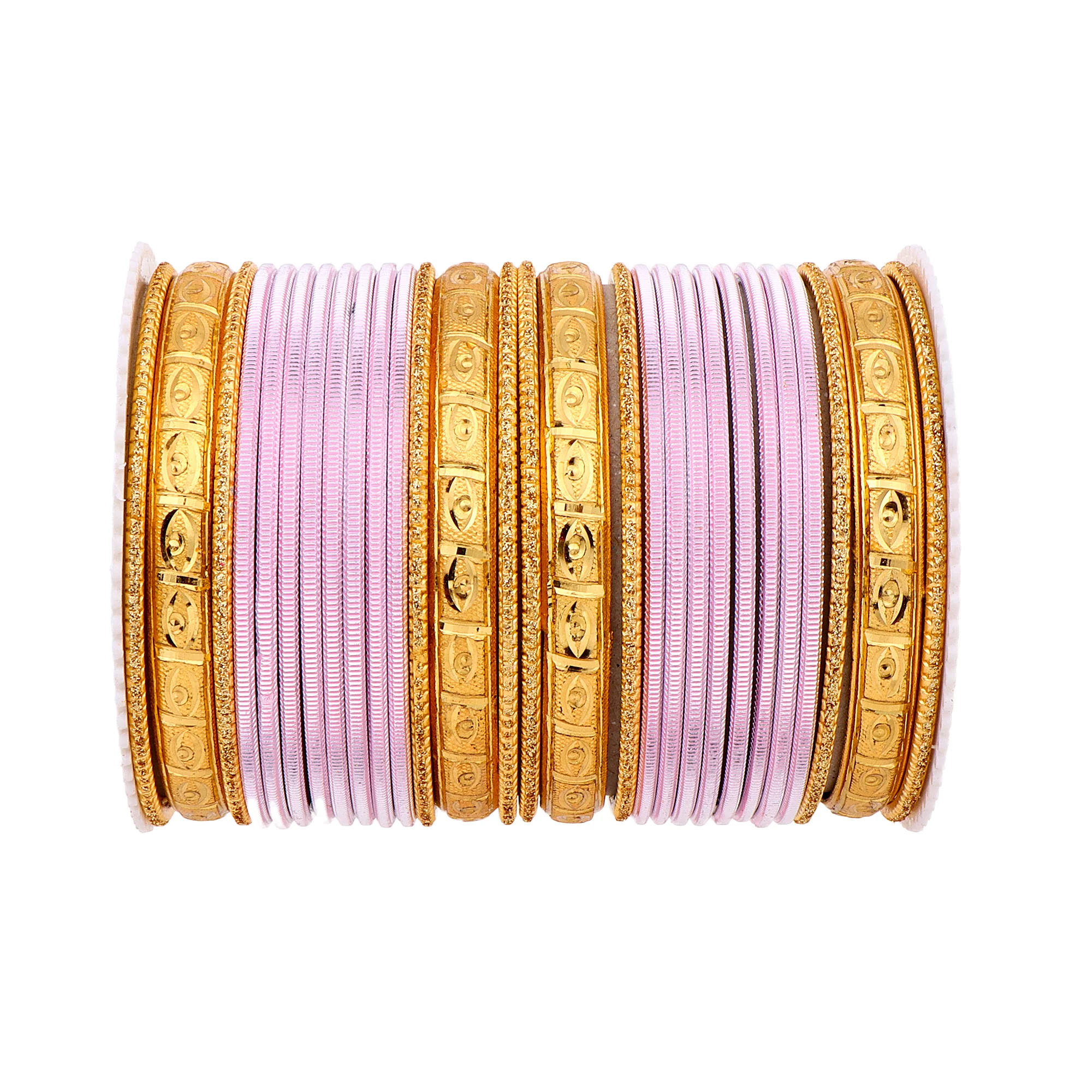 Bangle Set with Golden Etching Kada by Leshya - Image 2