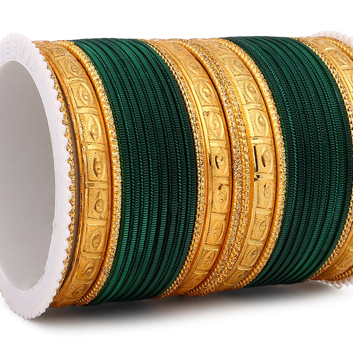 Bangle Set with Golden Etching Kada by Leshya - Image 2