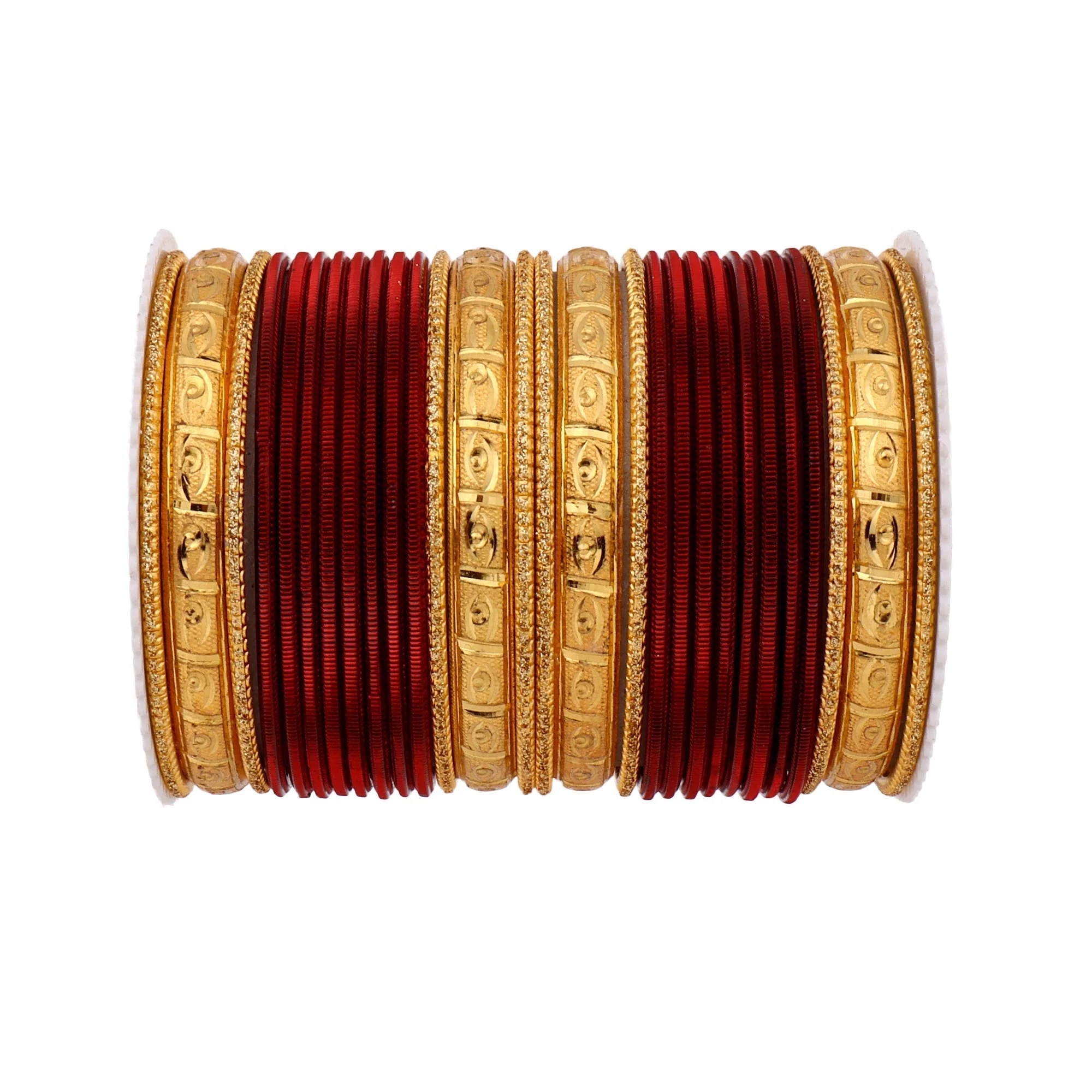 Bangle Set with Golden Etching Kada by Leshya - Image 12