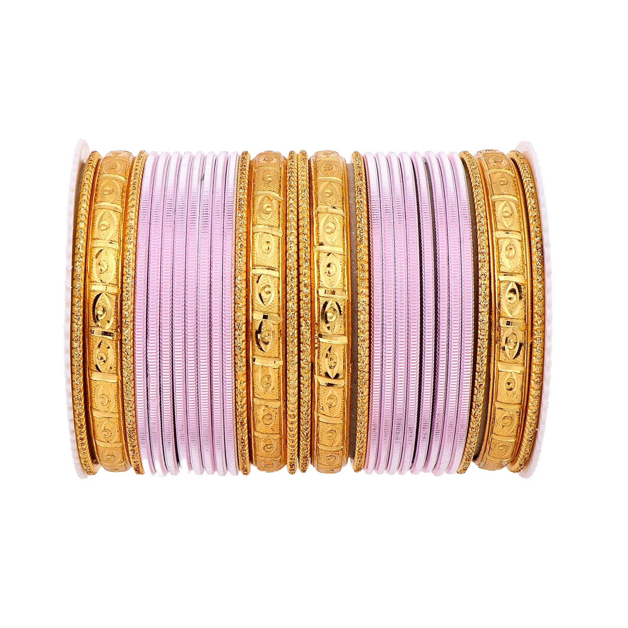 Bangle Set with Golden Etching Kada by Leshya - Image 8