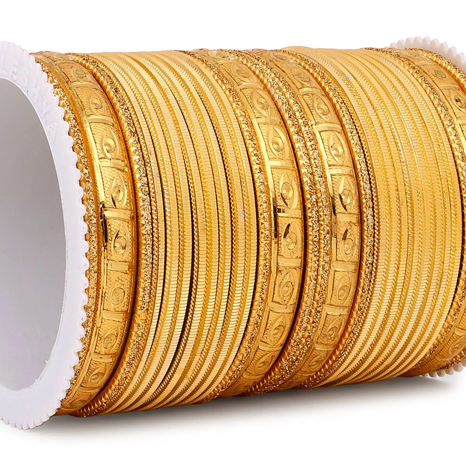 Bangle Set with Golden Etching Kada by Leshya - Image 13