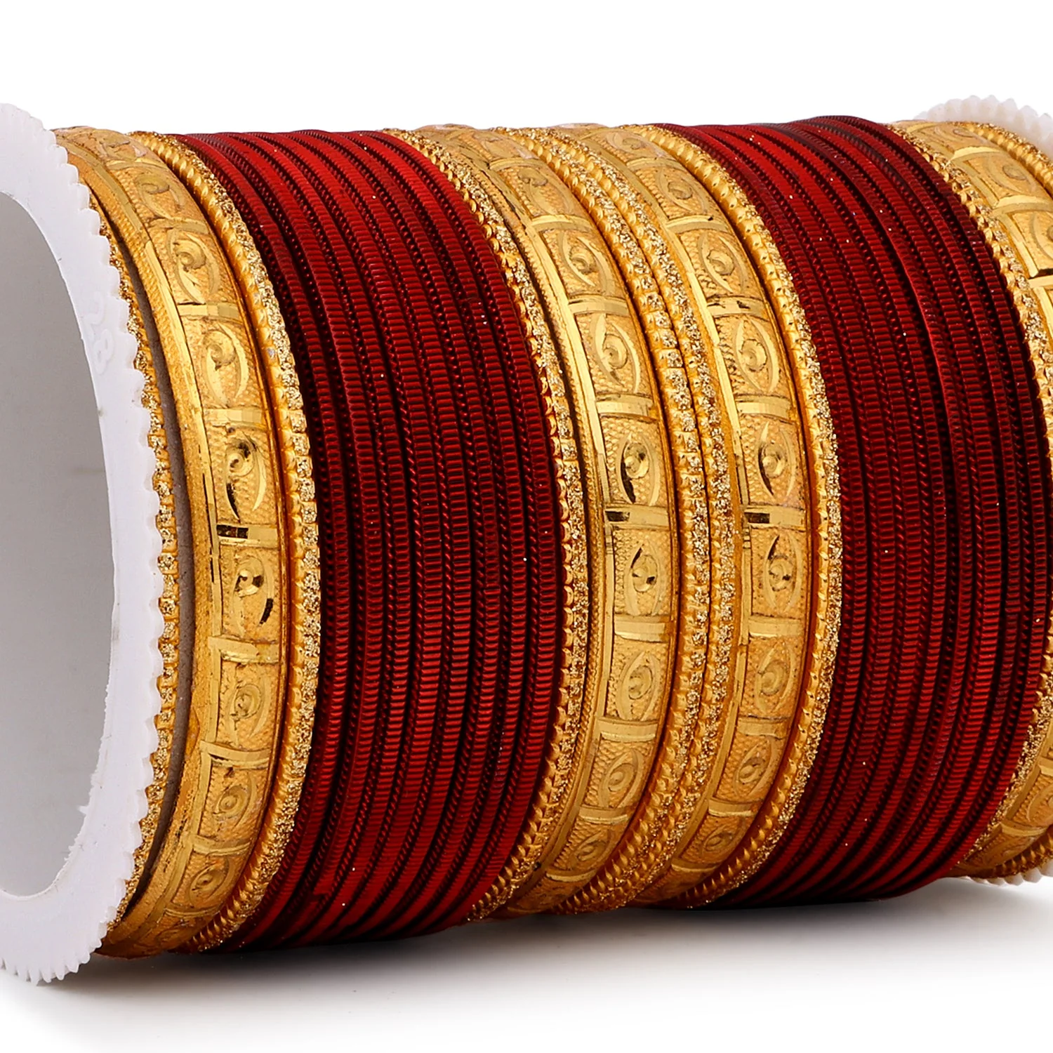 Bangle Set with Golden Etching Kada by Leshya - Image 11