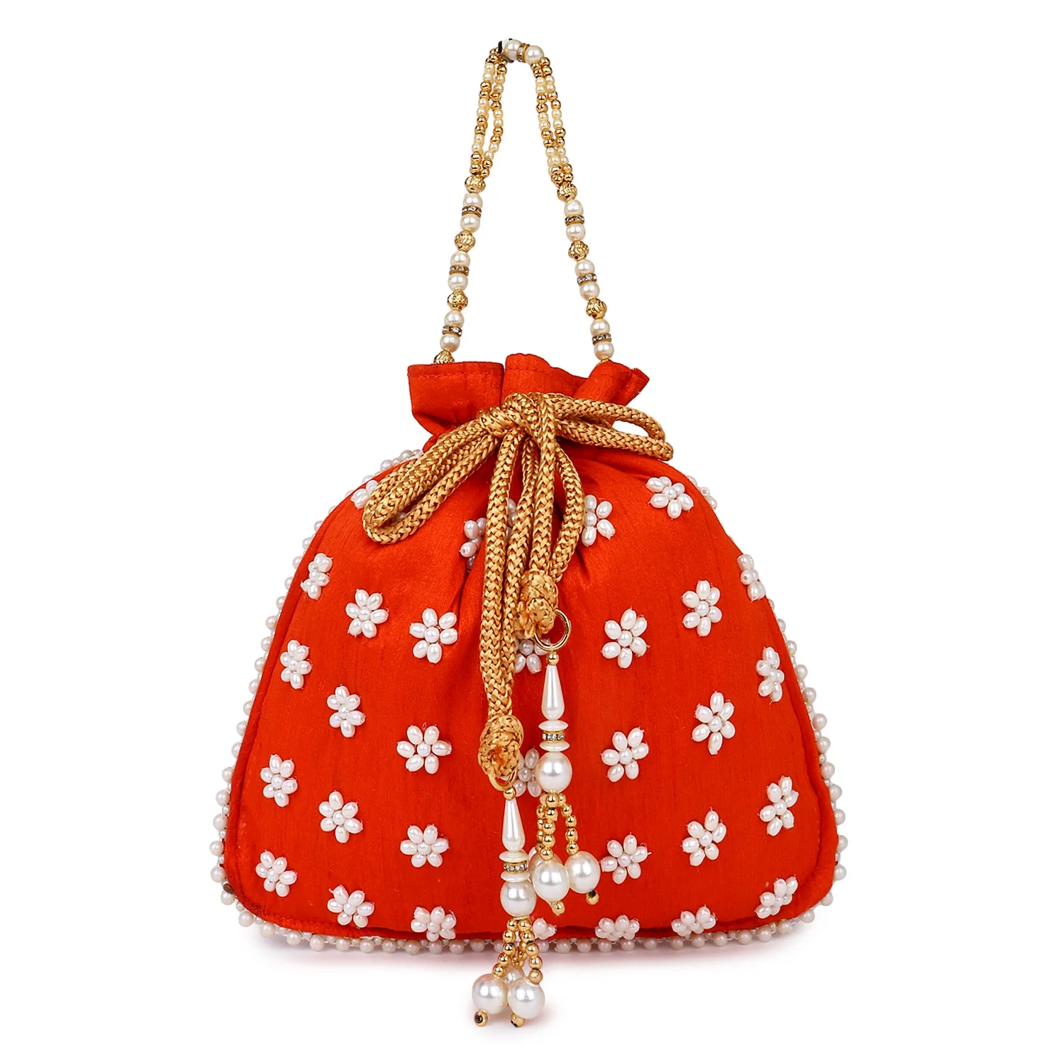 Beaded Bridal Potli with Sling - Image 2