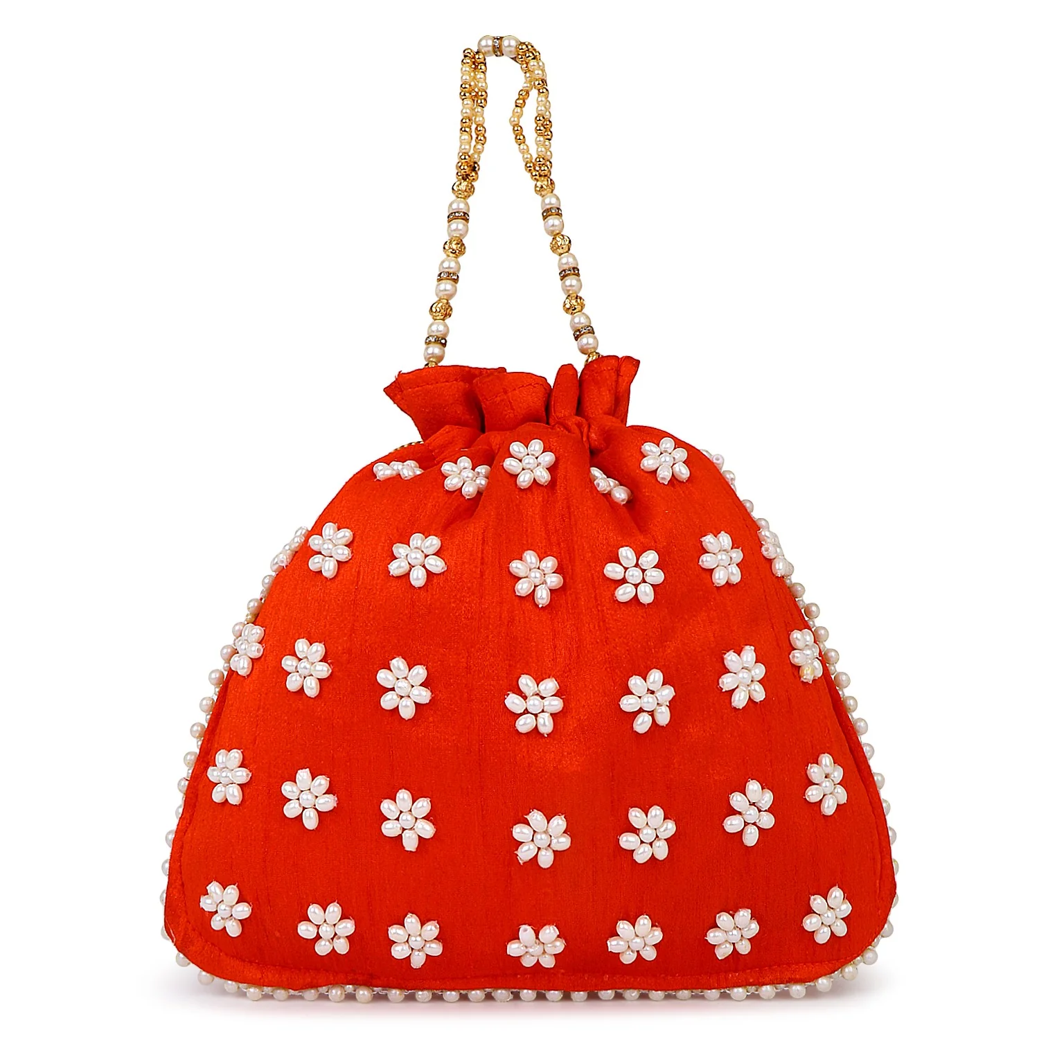Beaded Bridal Potli with Sling - Image 5