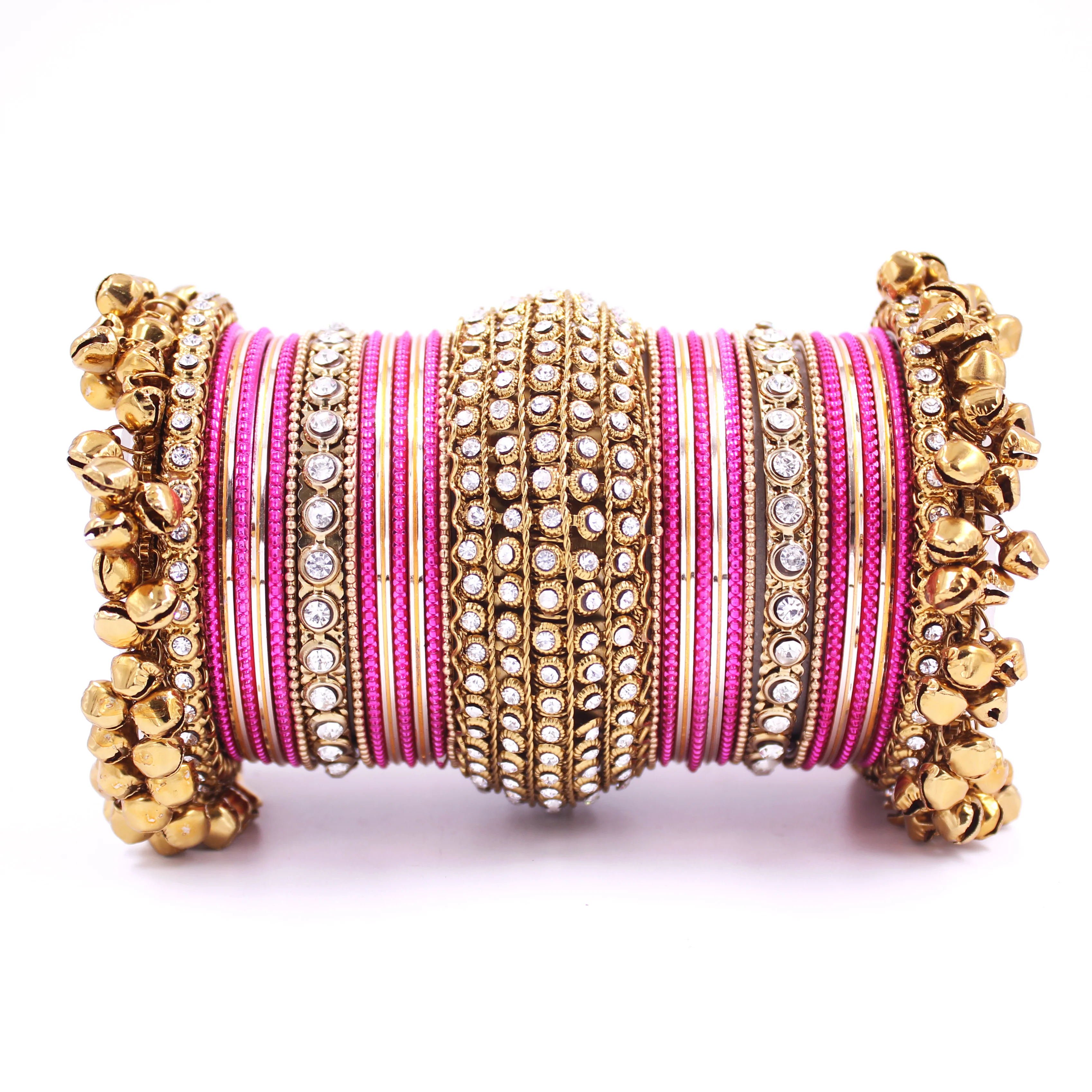 Beautiful Bridal Bangle Set with Ghungroo Latkan by Leshya - Image 11