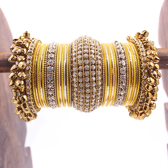 Beautiful Bridal Bangle Set with Ghungroo Latkan by Leshya - Image 21