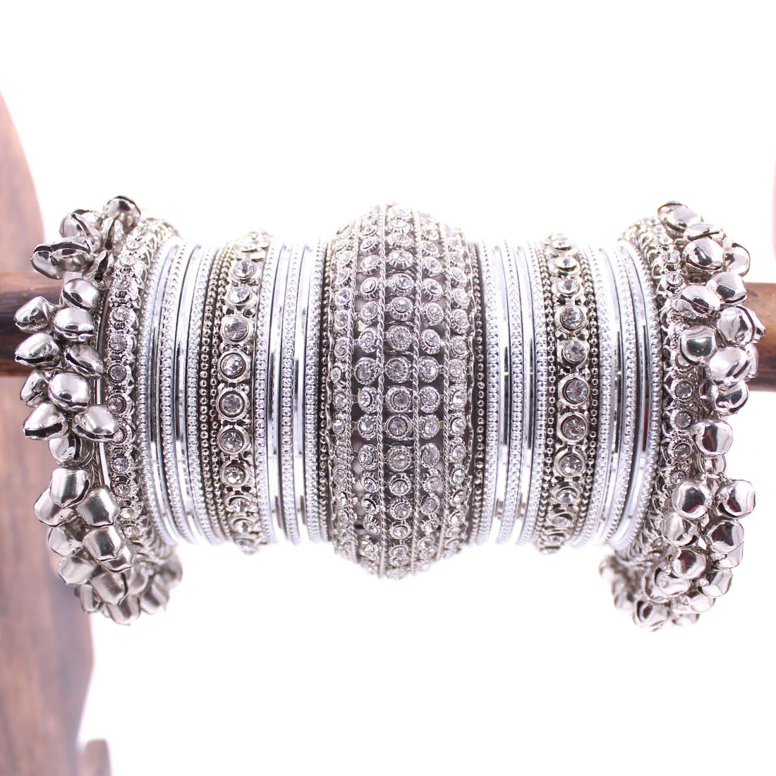 Beautiful Bridal Bangle Set with Ghungroo Latkan by Leshya - Image 3