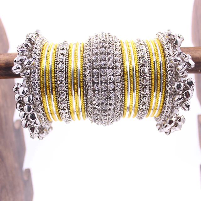 Beautiful Bridal Bangle Set with Ghungroo Latkan by Leshya - Image 6