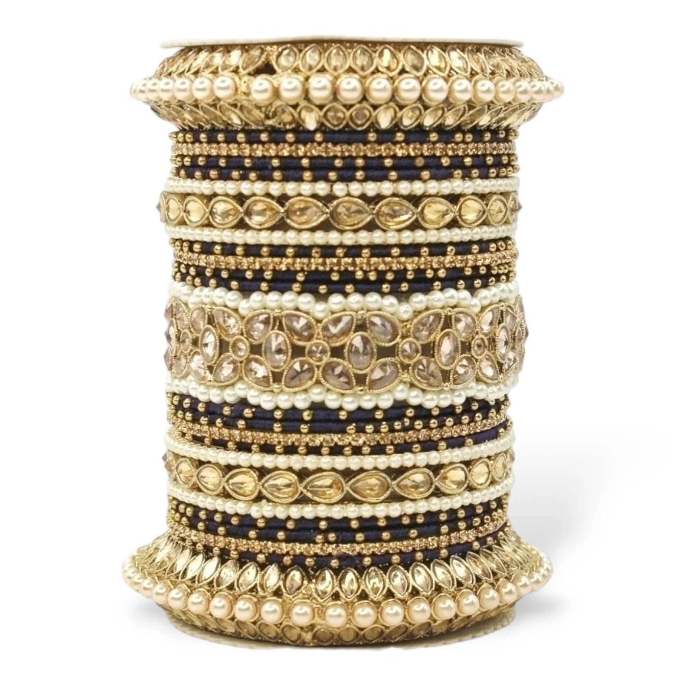 Beautiful Bridal Bangle Set with Pacheli Kada by Leshya - Image 12