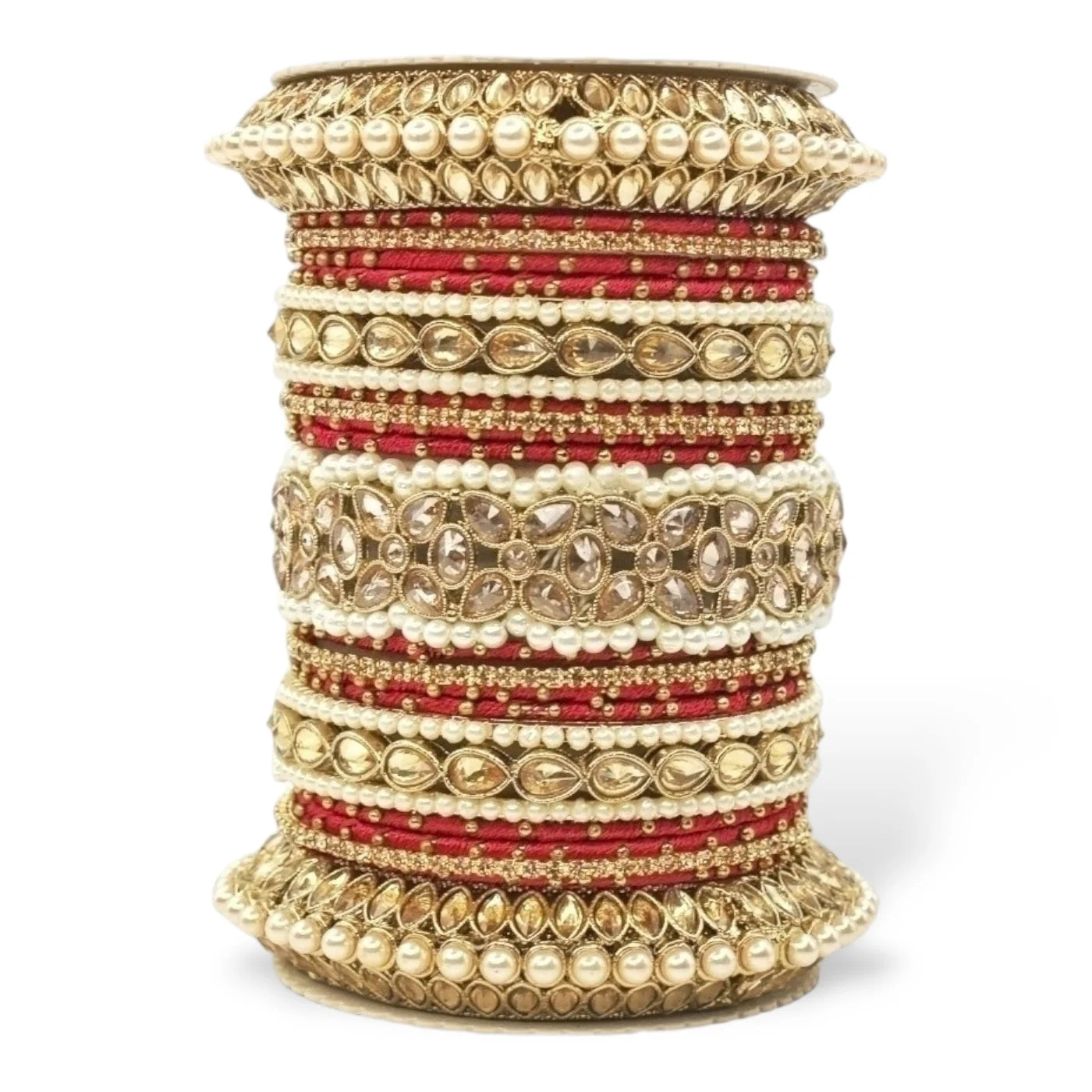 Beautiful Bridal Bangle Set with Pacheli Kada by Leshya - Image 18