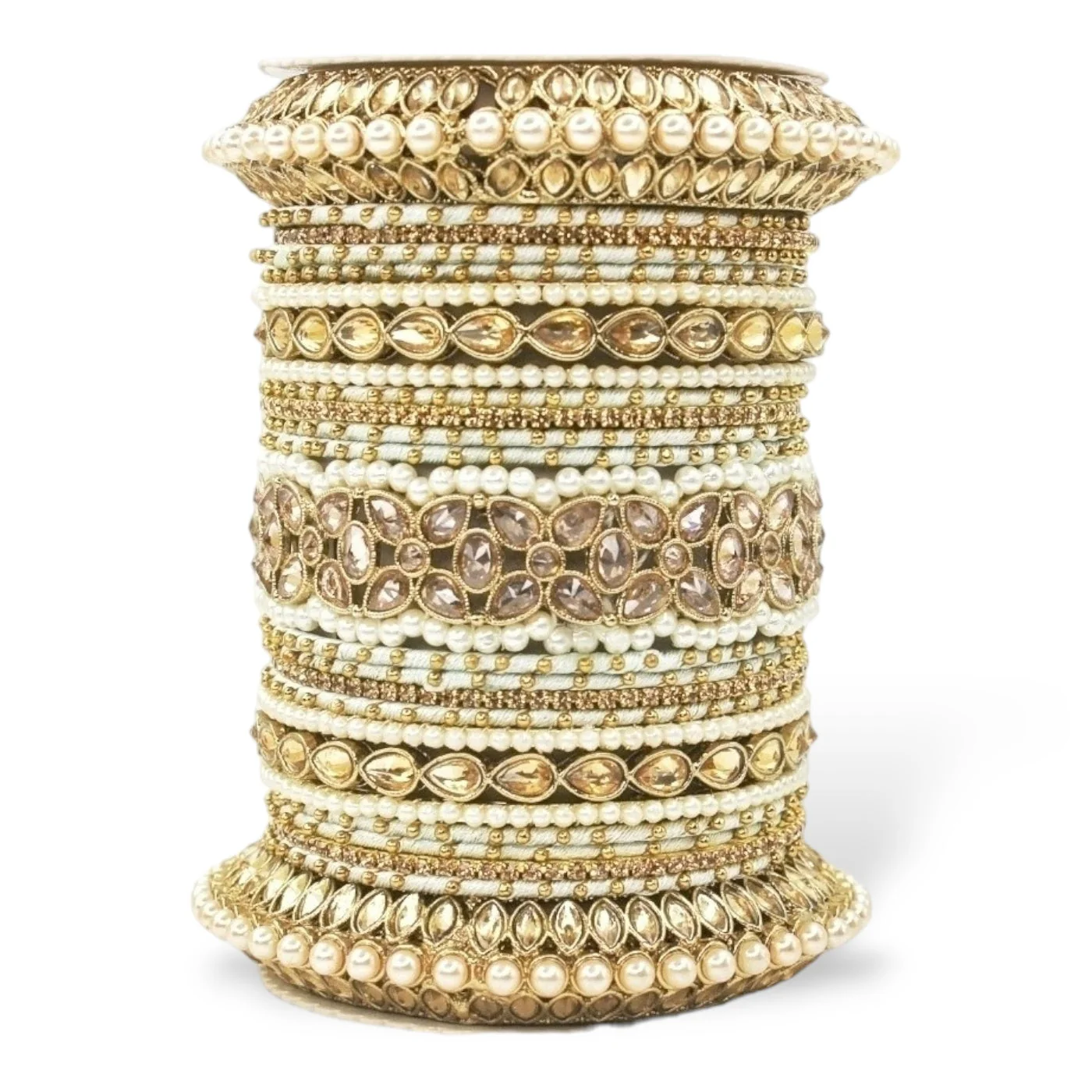 Beautiful Bridal Bangle Set with Pacheli Kada by Leshya - Image 27