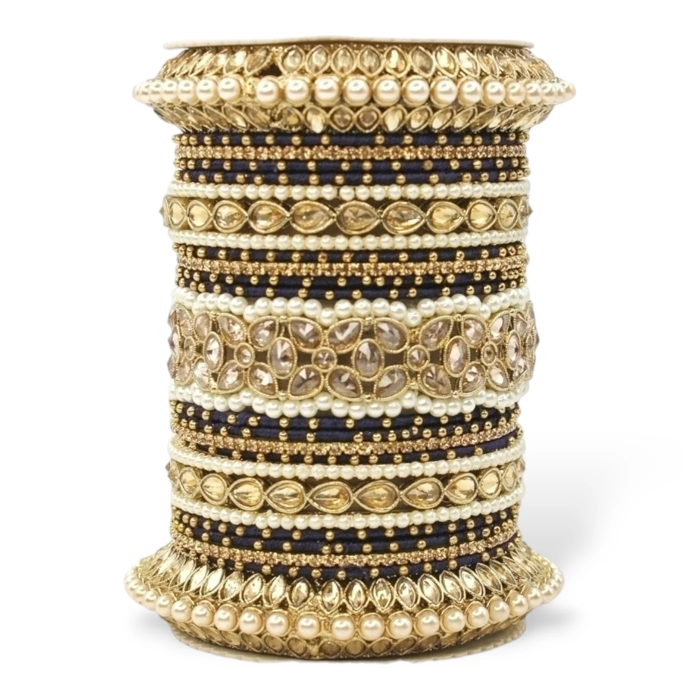 Beautiful Bridal Bangle Set with Pacheli Kada by Leshya - Image 11