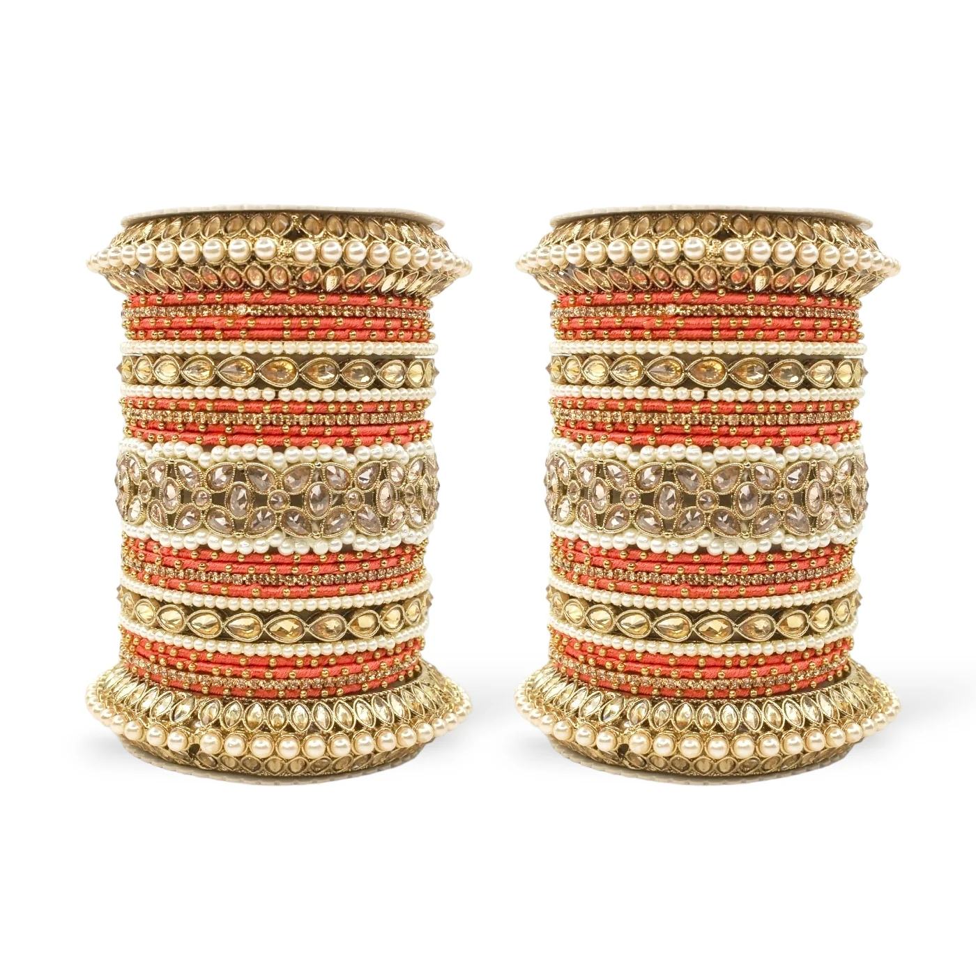 Beautiful Bridal Bangle Set with Pacheli Kada by Leshya - Image 18
