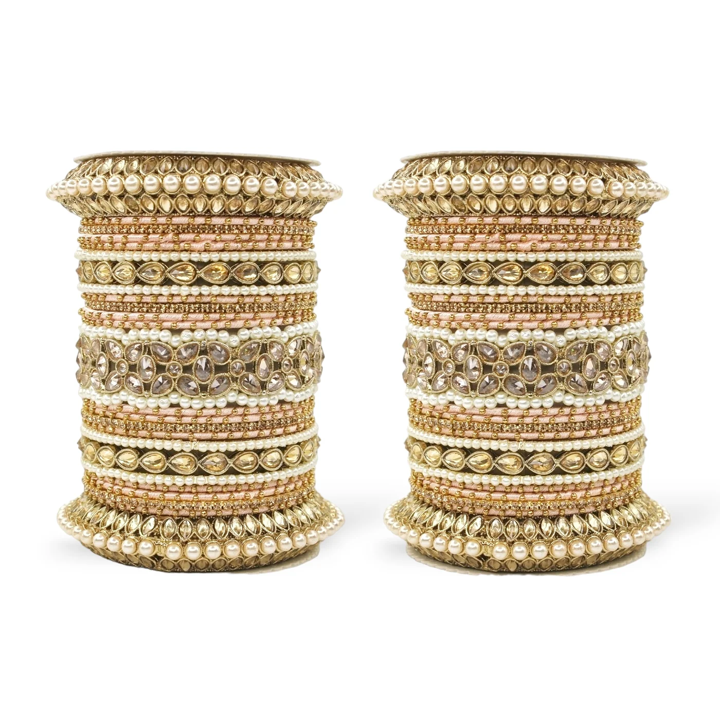 Beautiful Bridal Bangle Set with Pacheli Kada by Leshya - Image 20