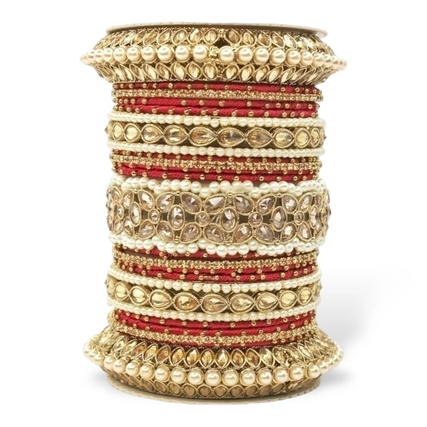 Beautiful Bridal Bangle Set with Pacheli Kada by Leshya - Image 6