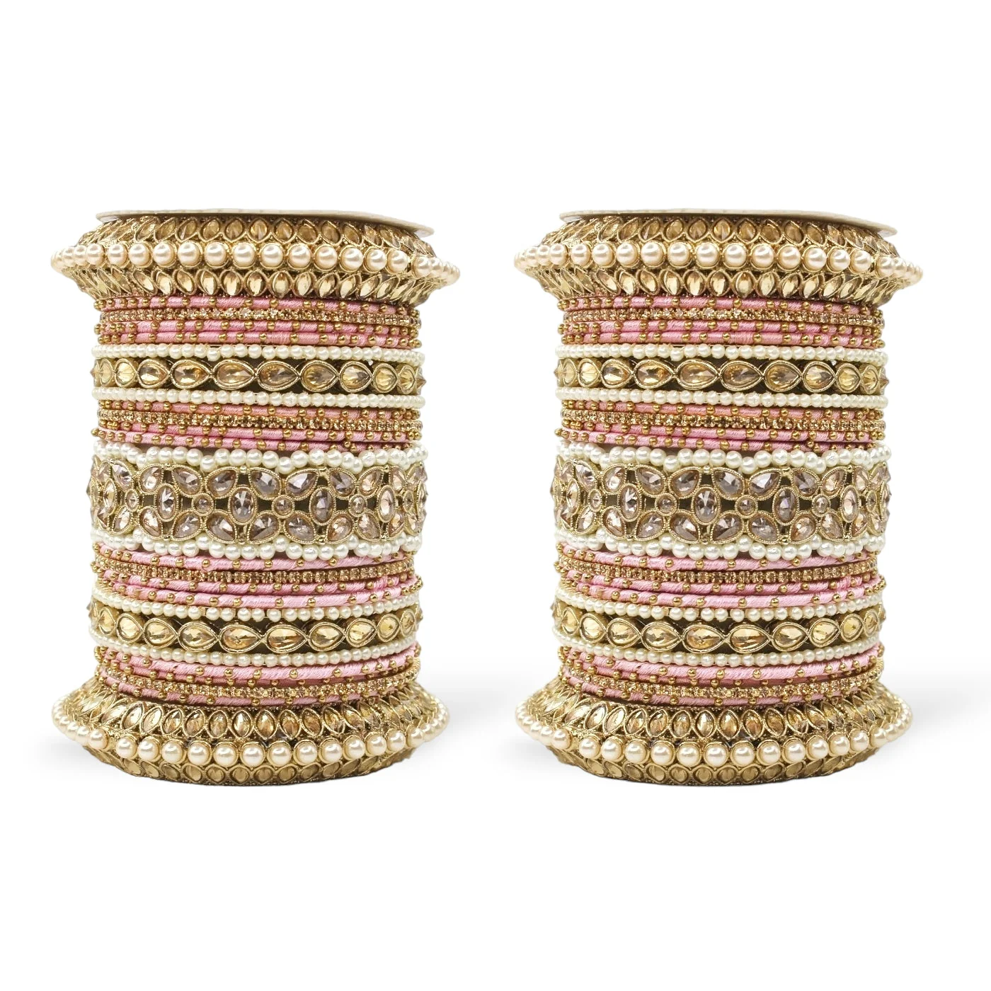 Beautiful Bridal Bangle Set with Pacheli Kada by Leshya - Image 22