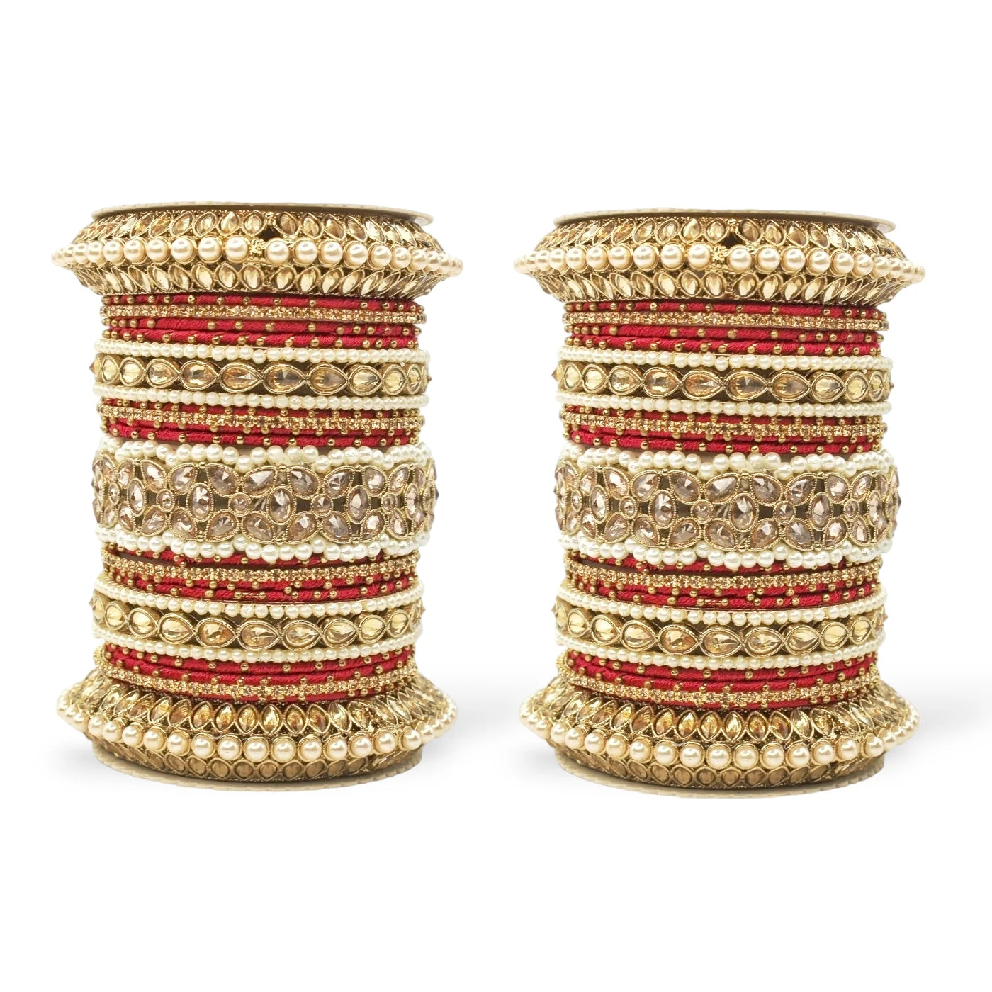 Beautiful Bridal Bangle Set with Pacheli Kada by Leshya - Image 7