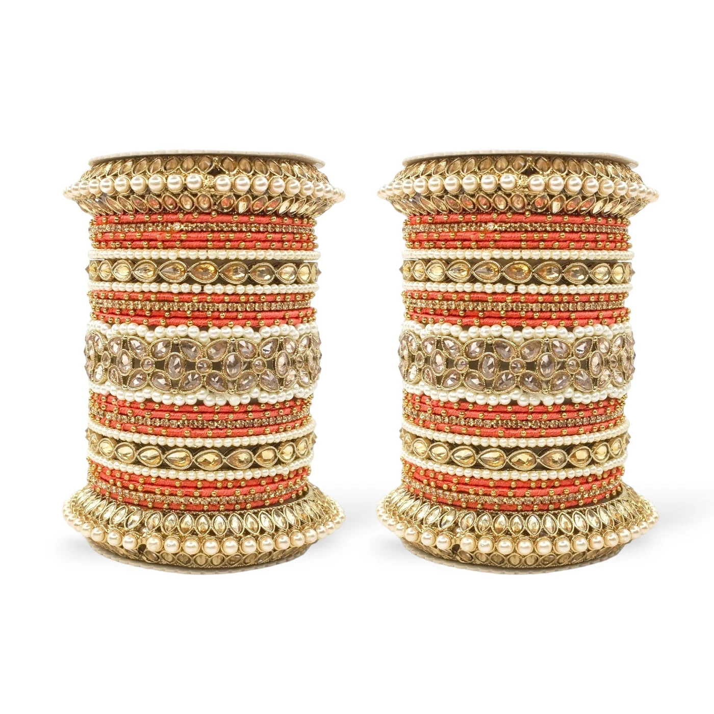 Beautiful Bridal Bangle Set with Pacheli Kada by Leshya - Image 18