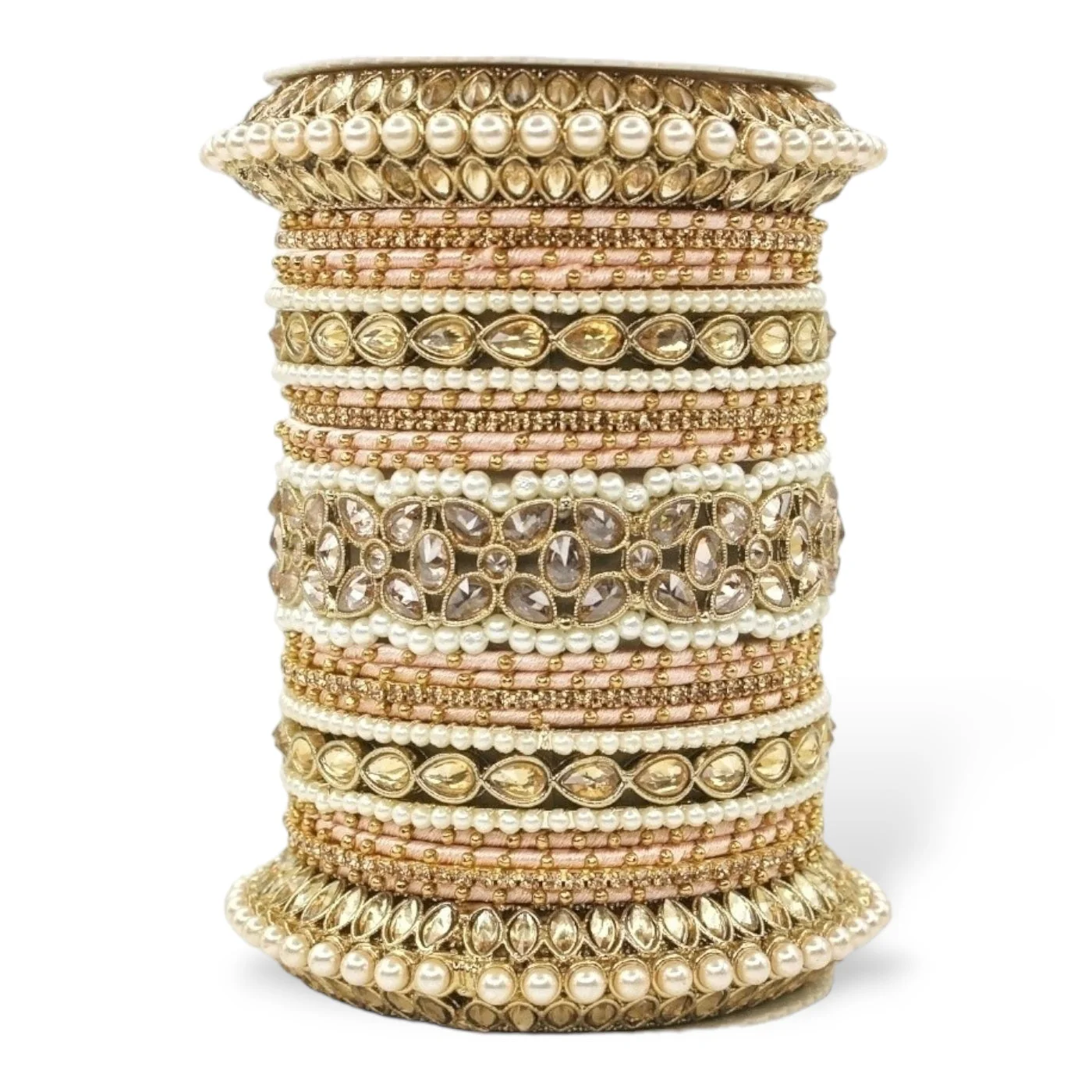 Beautiful Bridal Bangle Set with Pacheli Kada by Leshya - Image 21