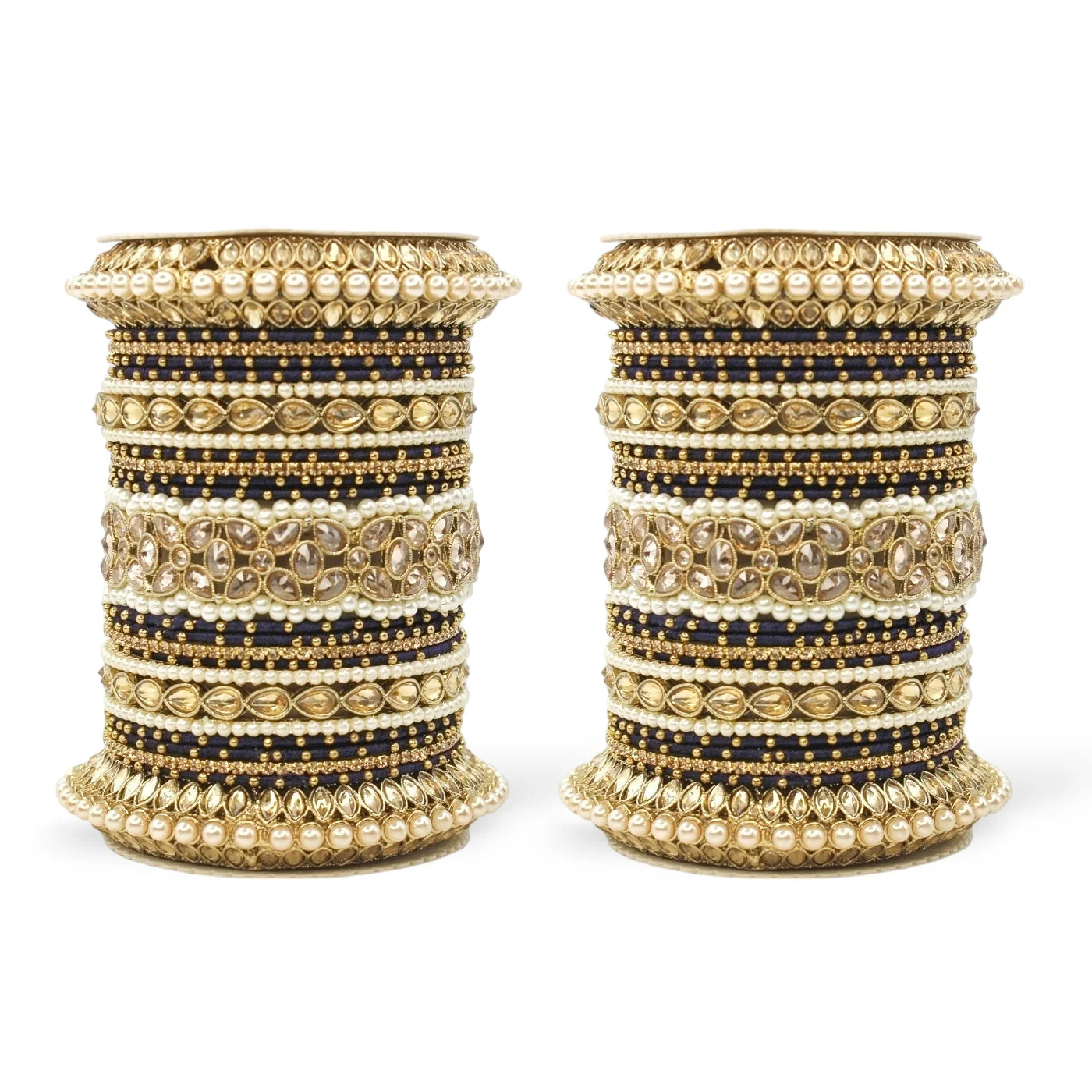 Beautiful Bridal Bangle Set with Pacheli Kada by Leshya - Image 3