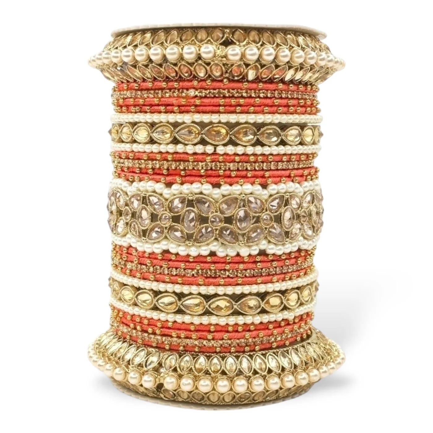Beautiful Bridal Bangle Set with Pacheli Kada by Leshya - Image 19