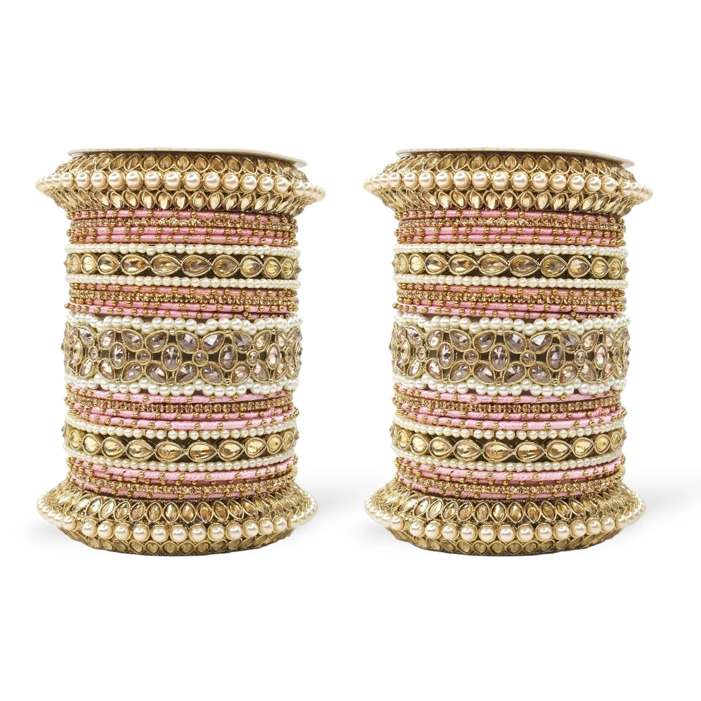 Beautiful Bridal Bangle Set with Pacheli Kada by Leshya - Image 22