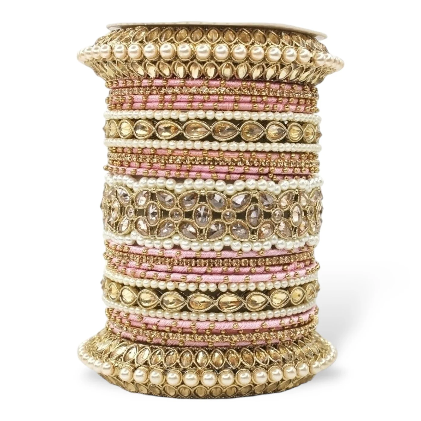 Beautiful Bridal Bangle Set with Pacheli Kada by Leshya - Image 2